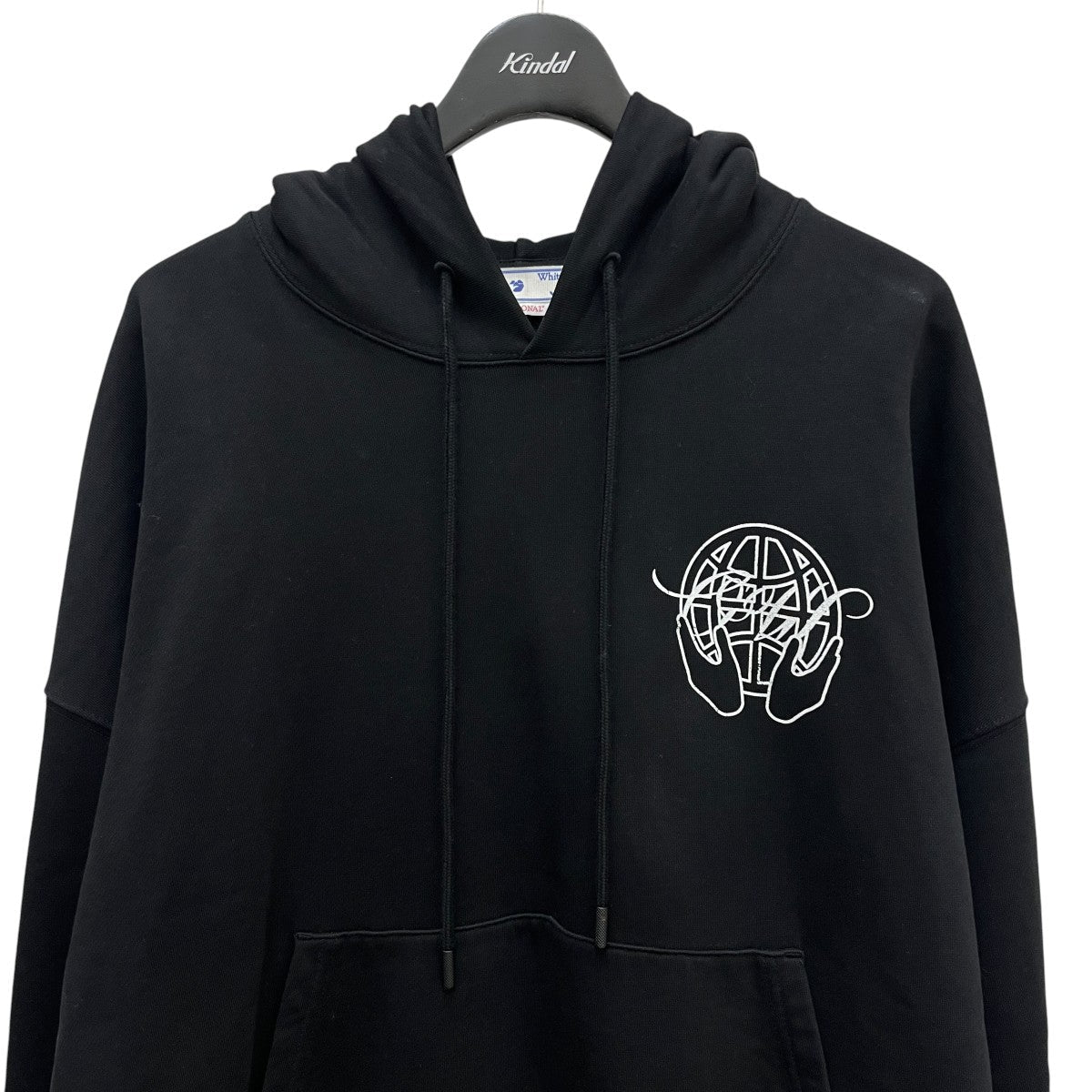 Off-White Pullover Hoodie Black - Pre-owned