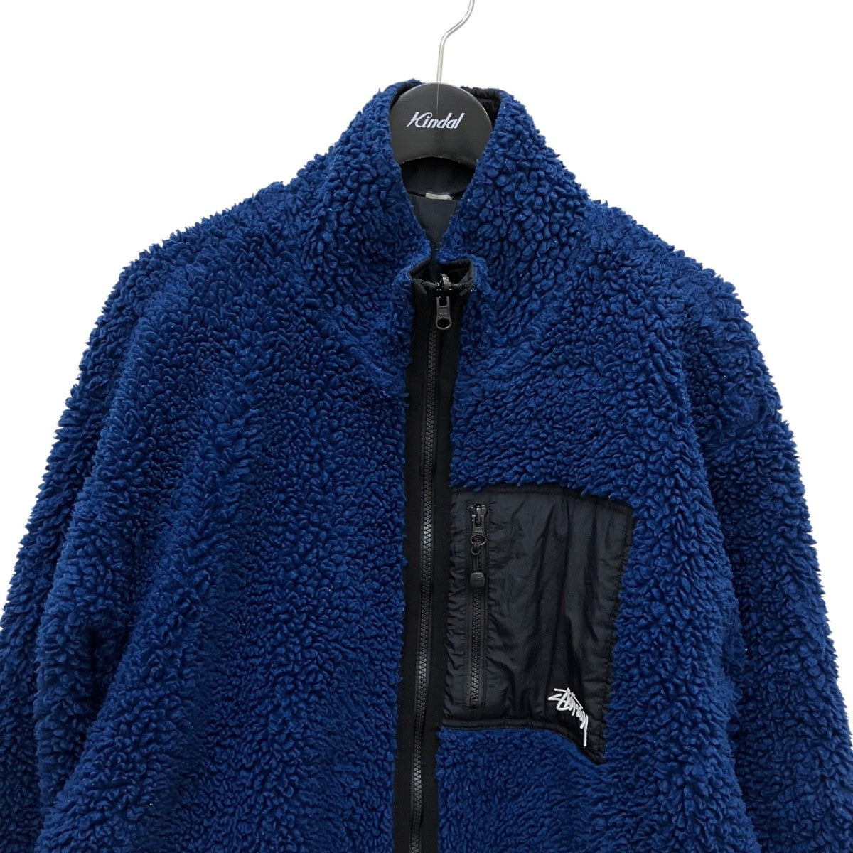 Stussy Reversible Boa Jacket Blue Black - Pre-owned