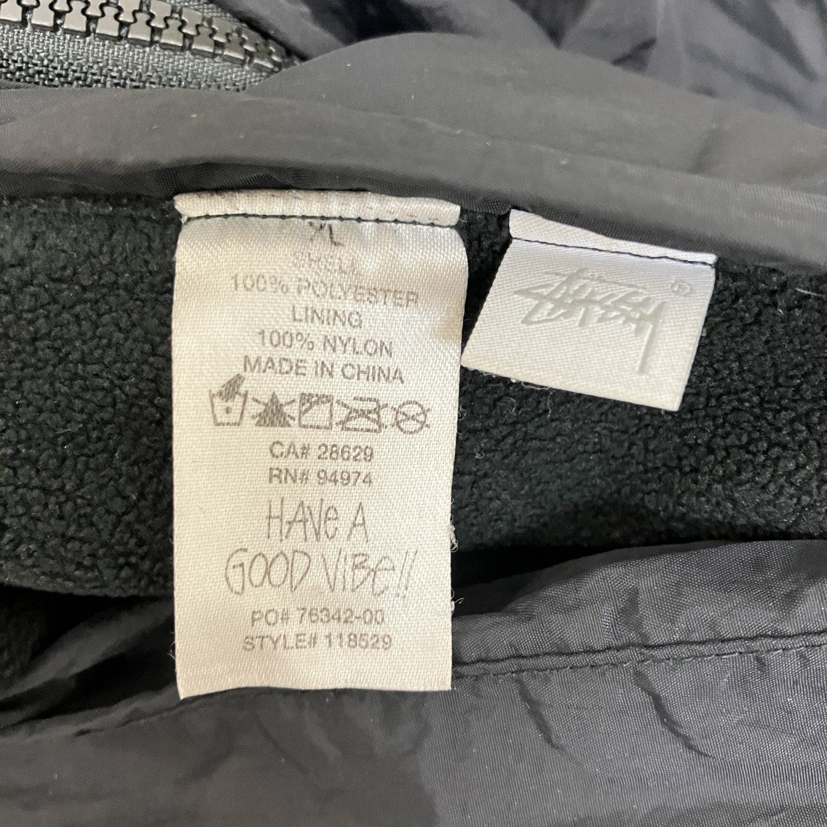 Stussy Reversible Boa Jacket Blue Black - Pre-owned