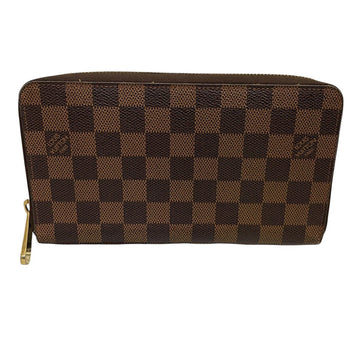 Louis Vuitton Damier Zippy Organizer Round Zipper Wallet Brown - Pre-owned