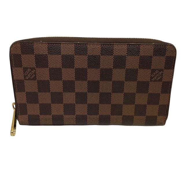 Louis Vuitton Damier Zippy Organizer Round Zipper Wallet Brown - Pre-owned