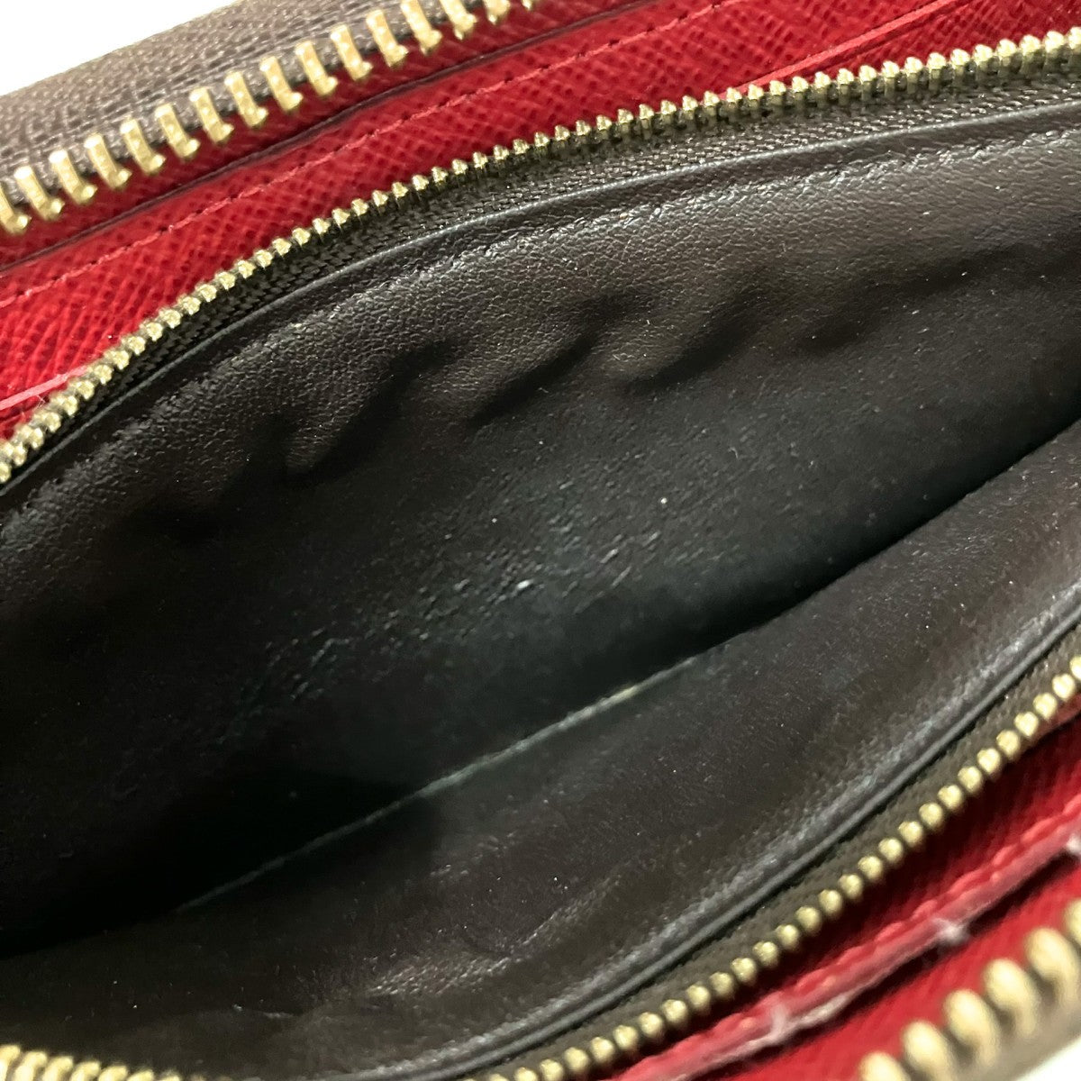 Louis Vuitton Portefeuille Clemence Round Zip Long Wallet Brown - Pre-owned