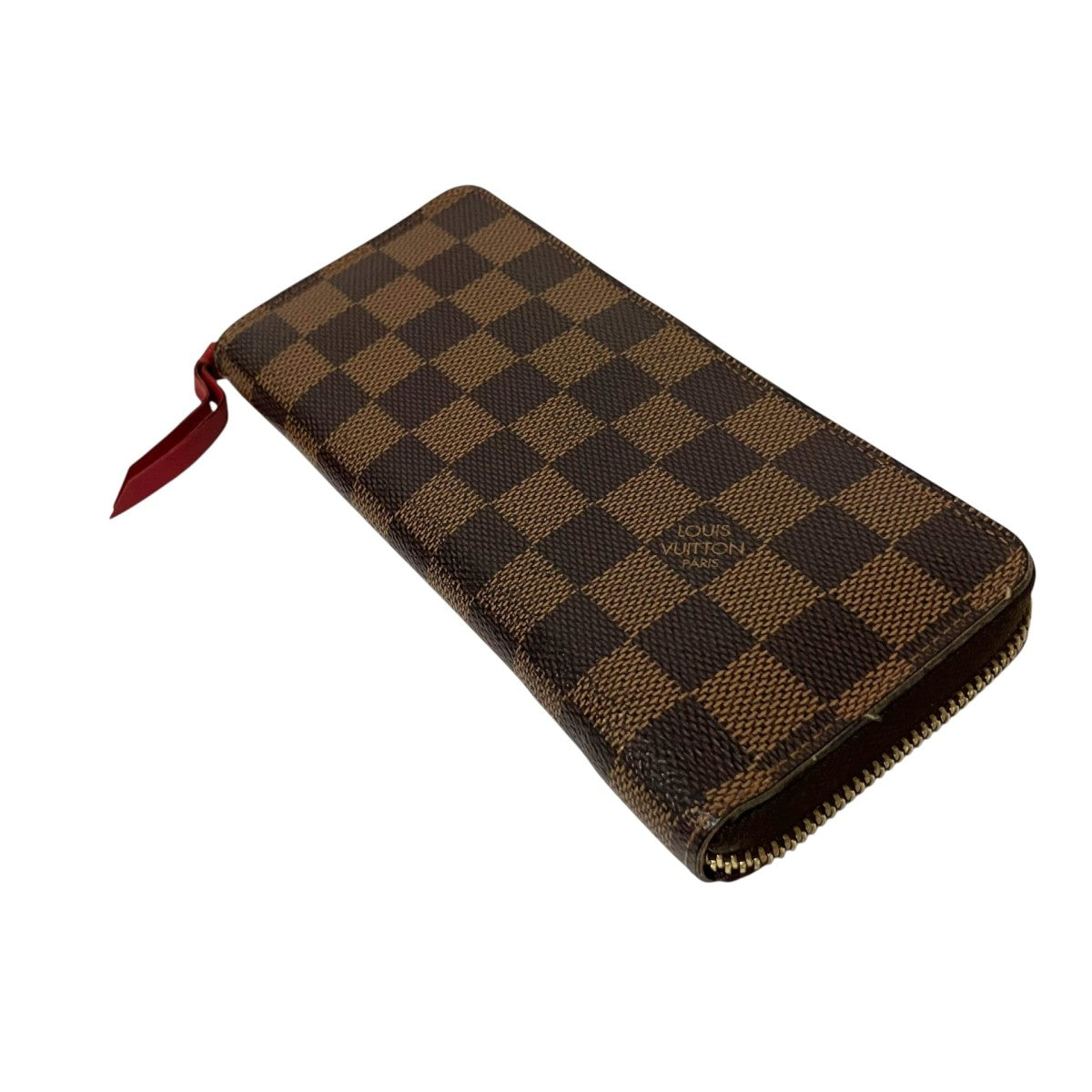 Louis Vuitton Portefeuille Clemence Round Zip Long Wallet Brown - Pre-owned