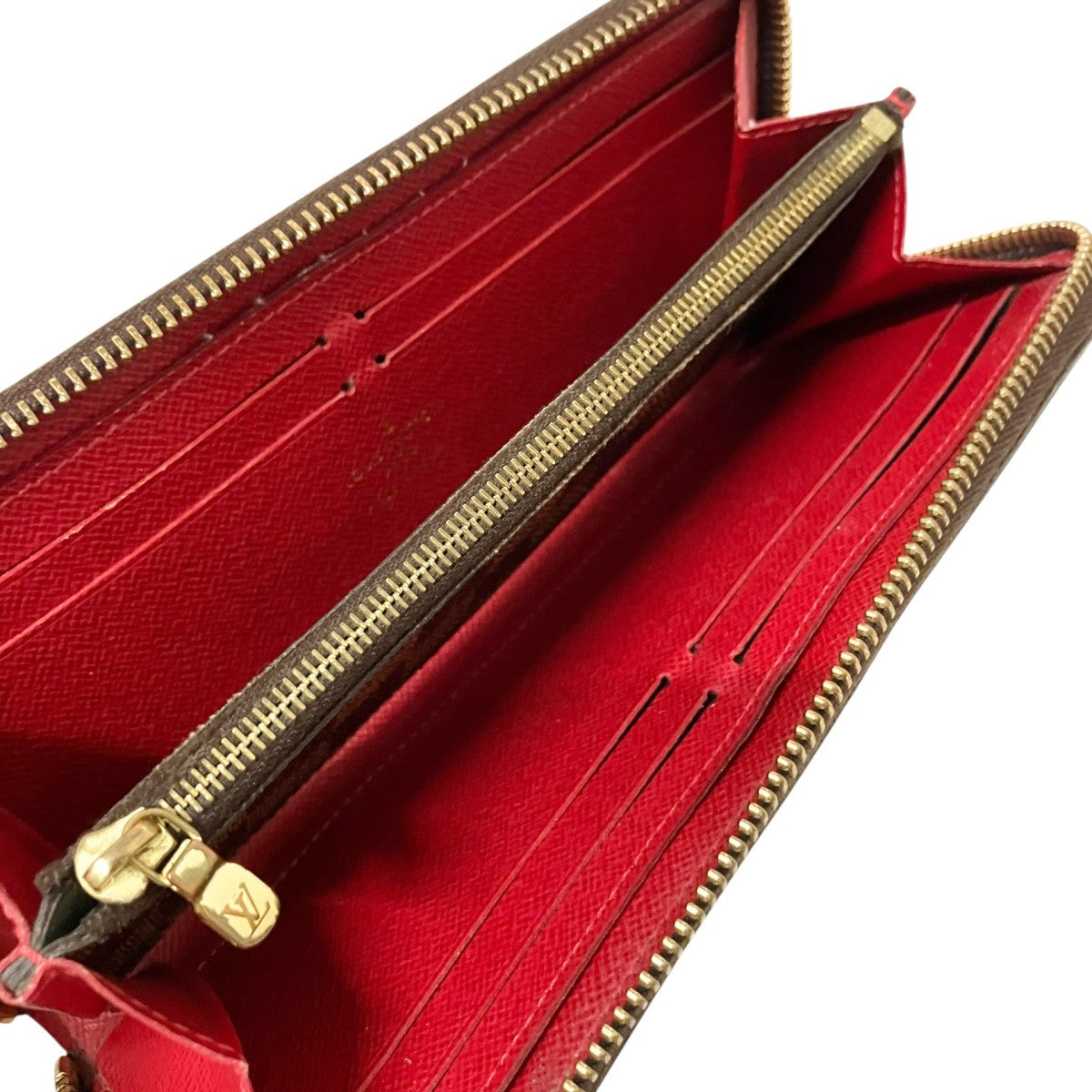 Louis Vuitton Portefeuille Clemence Round Zip Long Wallet Brown - Pre-owned
