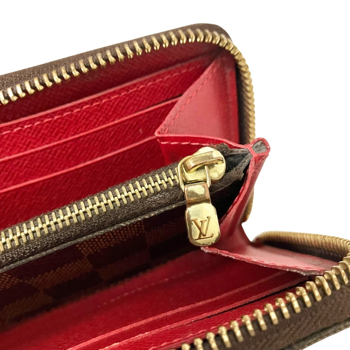 Louis Vuitton Portefeuille Clemence Round Zip Long Wallet Brown - Pre-owned