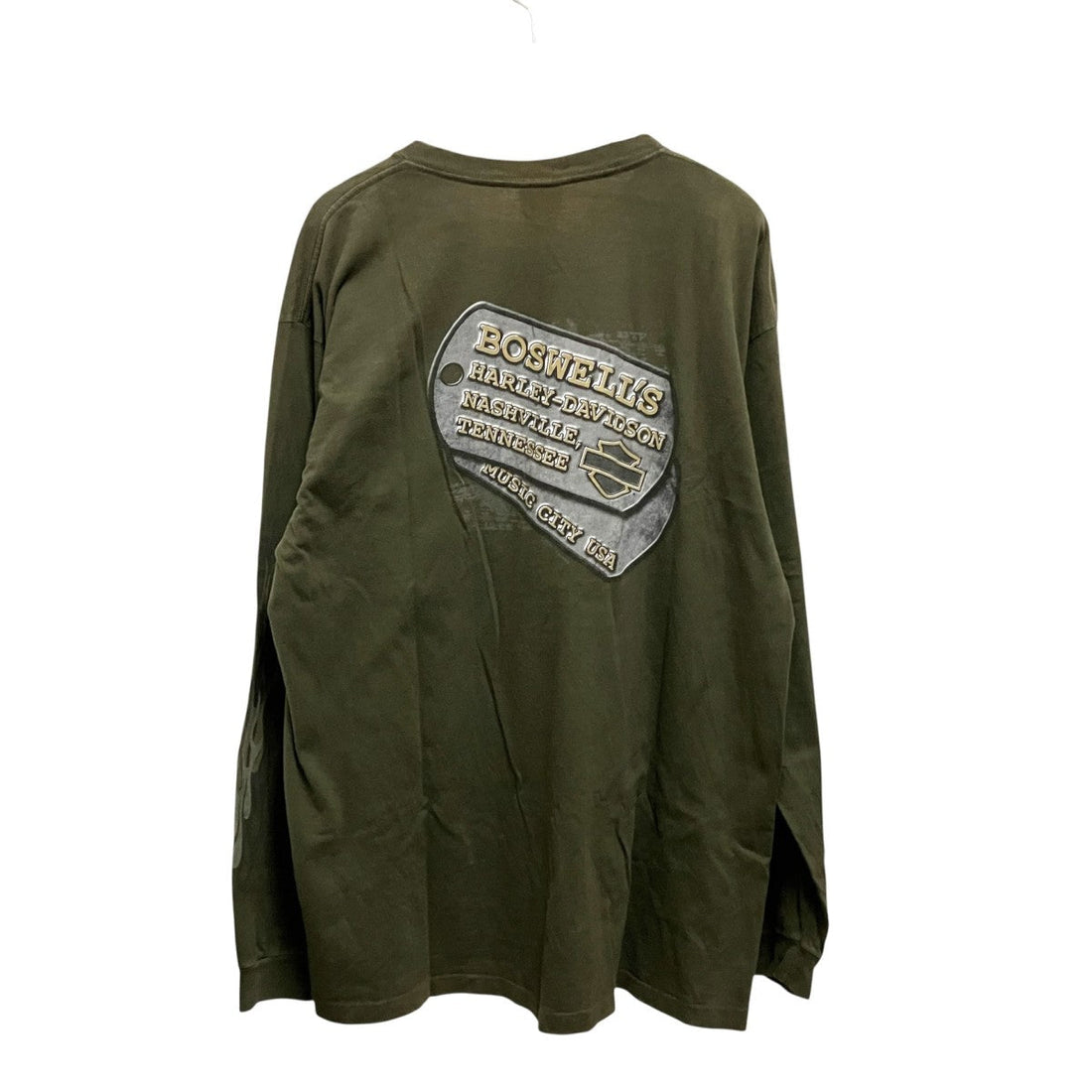 Harley-Davidson Fire Pattern Top Olive - Pre-owned