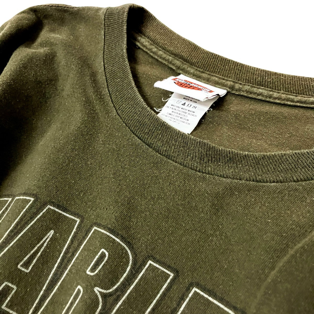 Harley-Davidson Fire Pattern Top Olive - Pre-owned