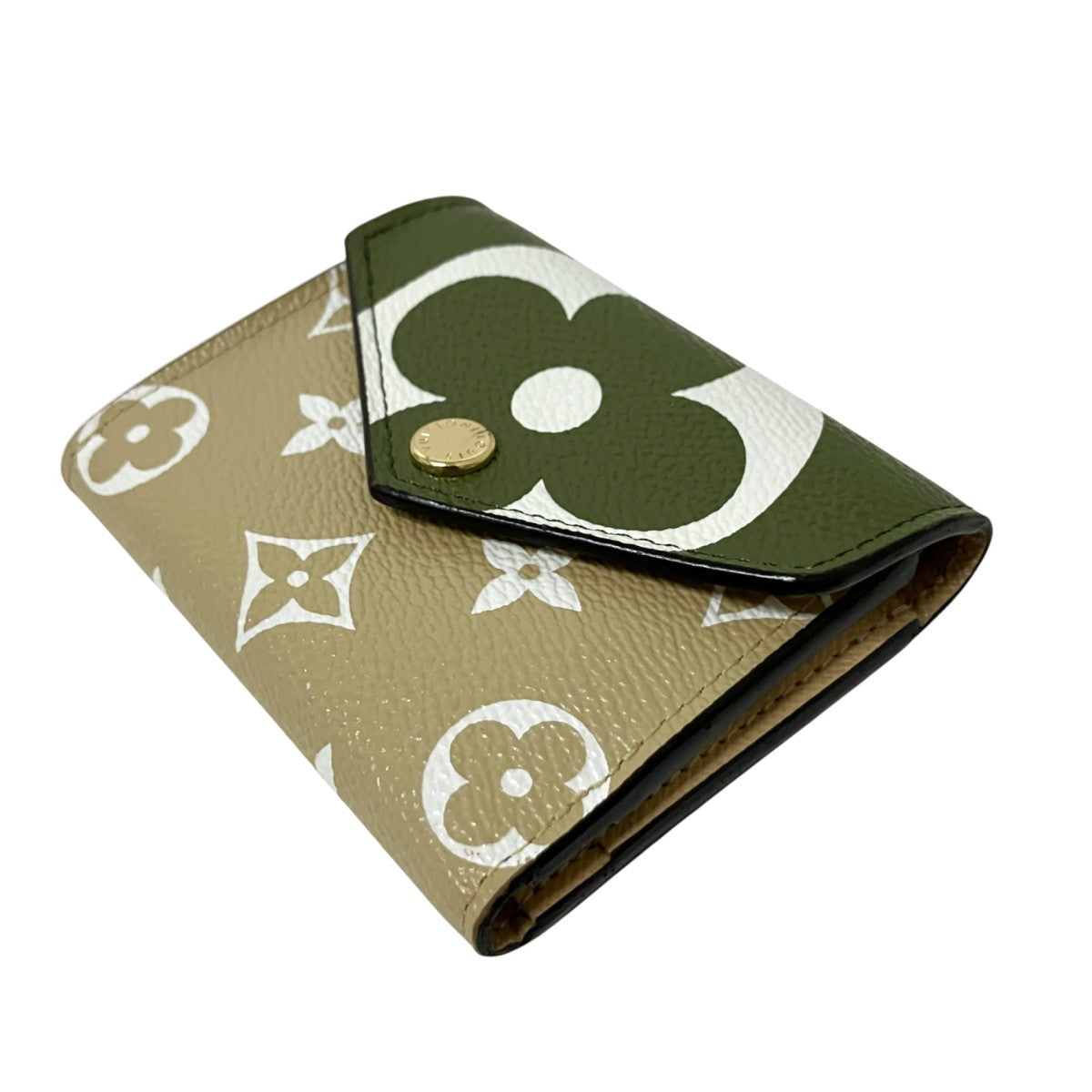 Louis Vuitton Portefeuille Zoe Trifold Wallet Beige / Green - Pre-owned