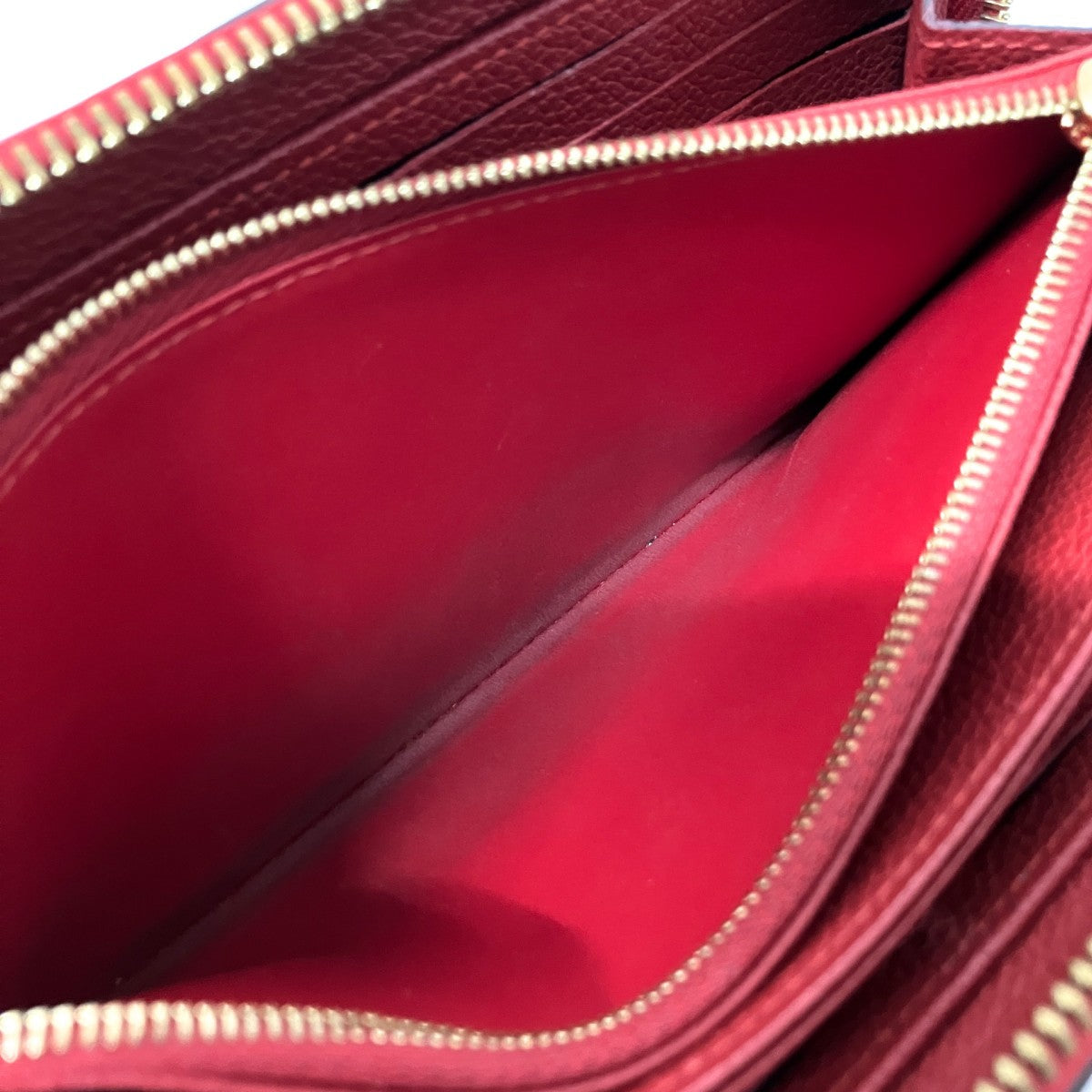 Louis Vuitton Zippy Wallet Long Wallet Red - Pre-owned