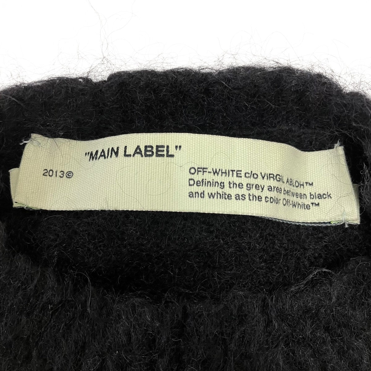 Off-White Back Logo Mohair Knit Black - Pre-owned