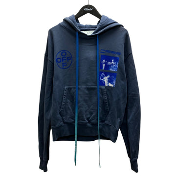 Off-White Pullover Hoodie Sky Blue - Pre-owned