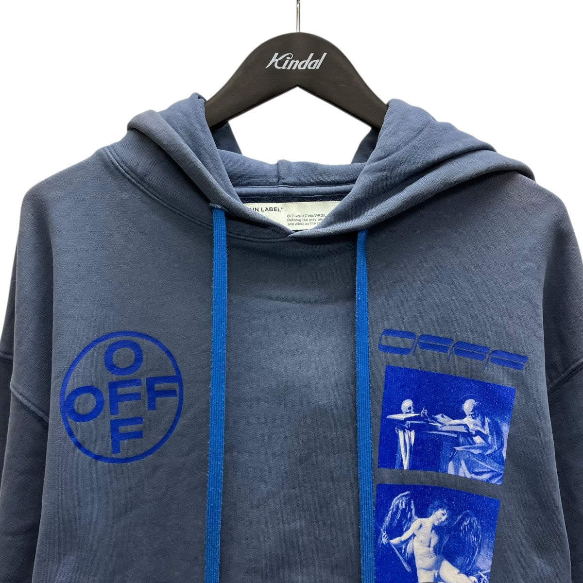 Off-White Pullover Hoodie Sky Blue - Pre-owned