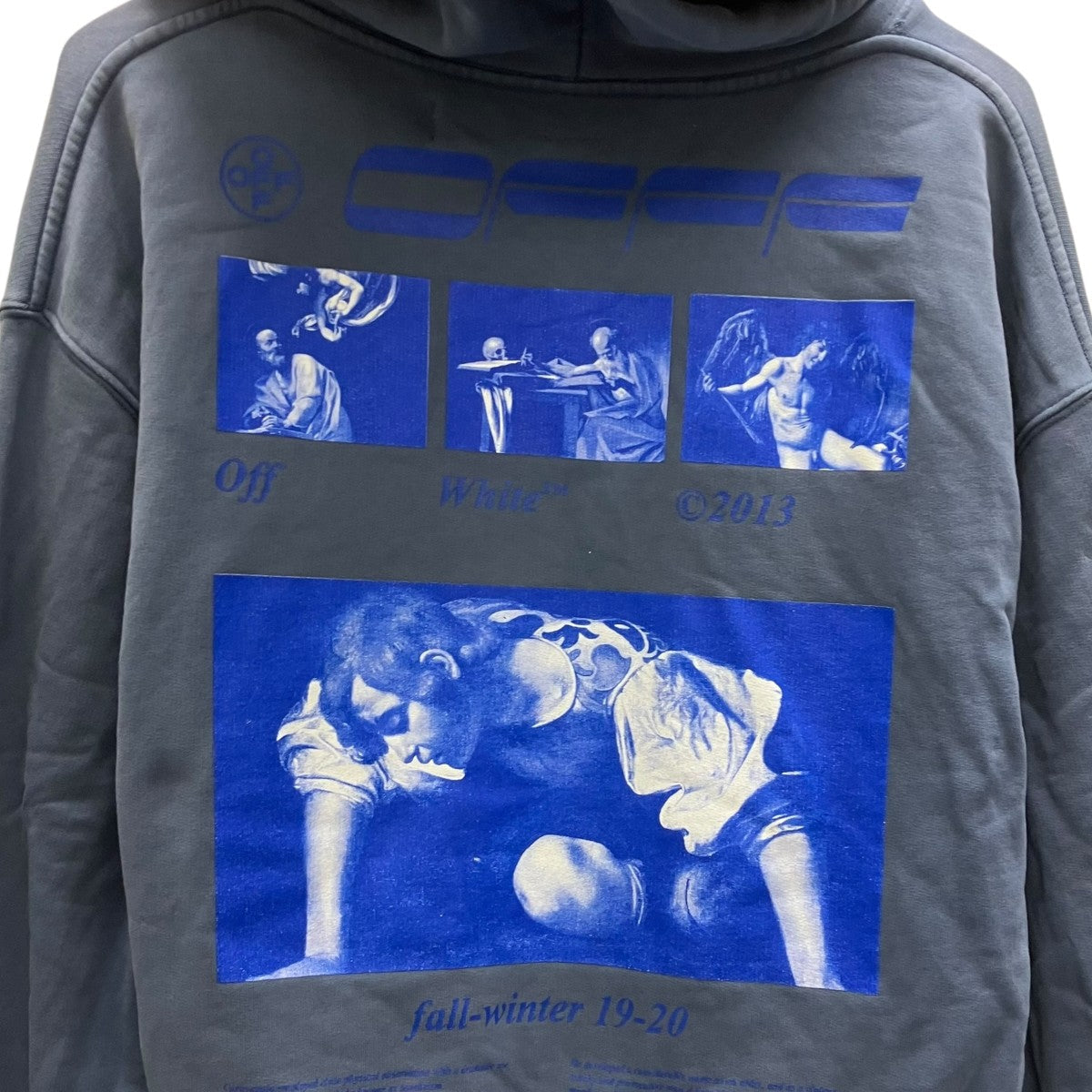 Off-White Pullover Hoodie Sky Blue - Pre-owned