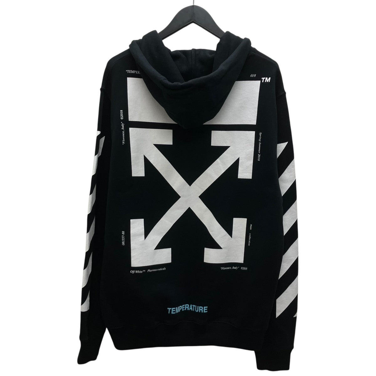 Off-White Pullover Hoodie Black - Pre-owned