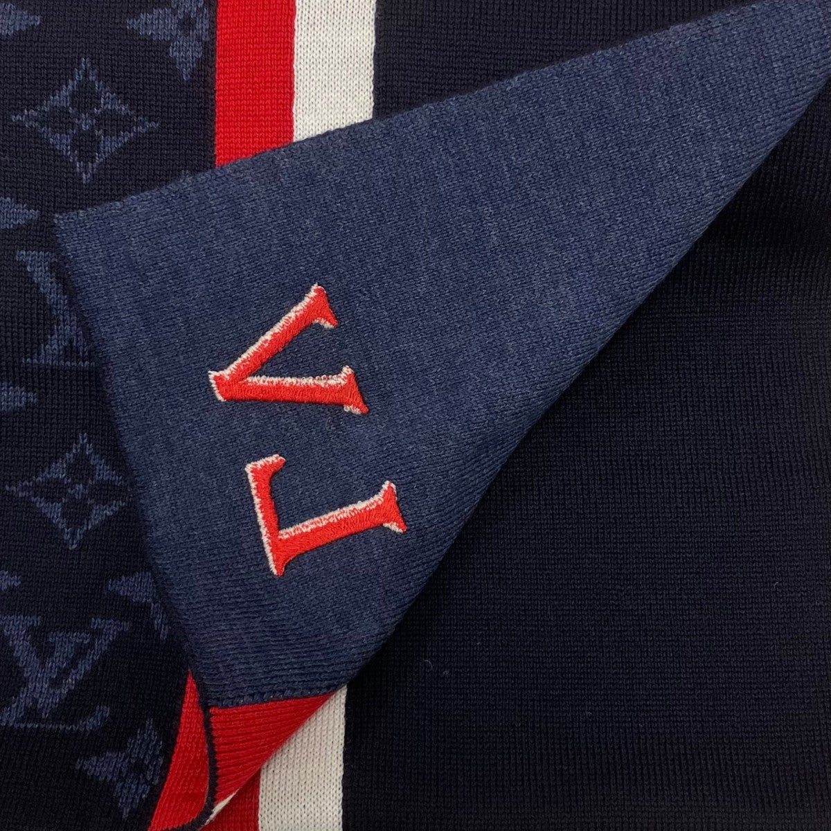 Louis Vuitton Escharp LV Varsity Stole Navy - Pre-owned