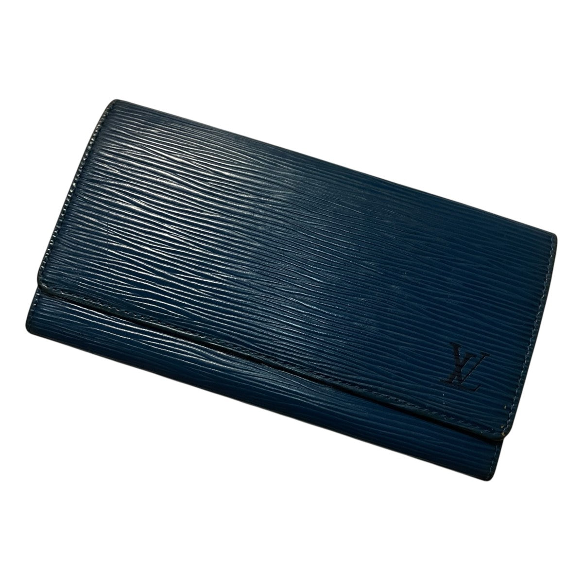 Louis Vuitton Epi Porto En Carte Credit Billfold Blue - Pre-owned