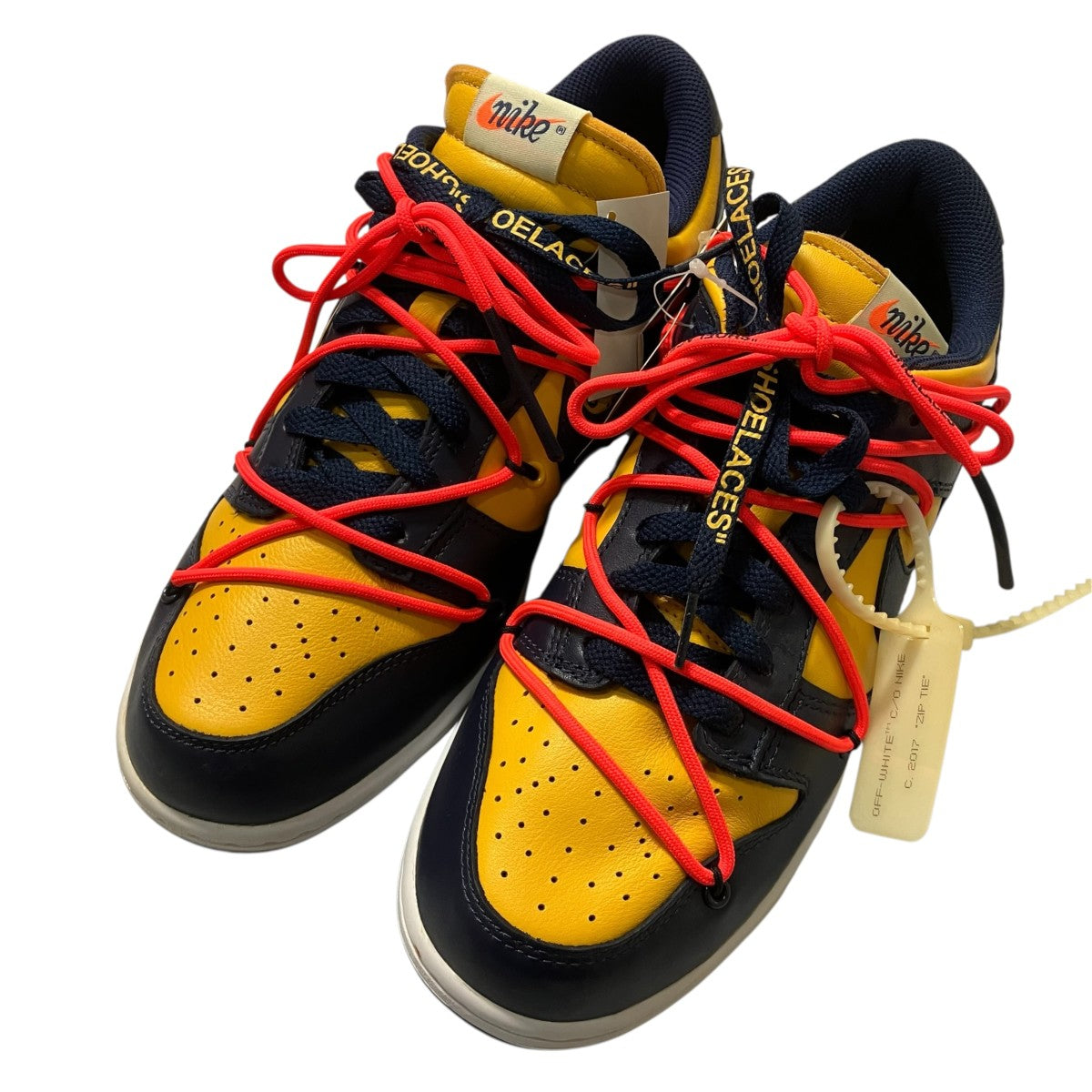 Nike x Off-White Low Cut Sneakers Yellow/Navy - Pre-owned