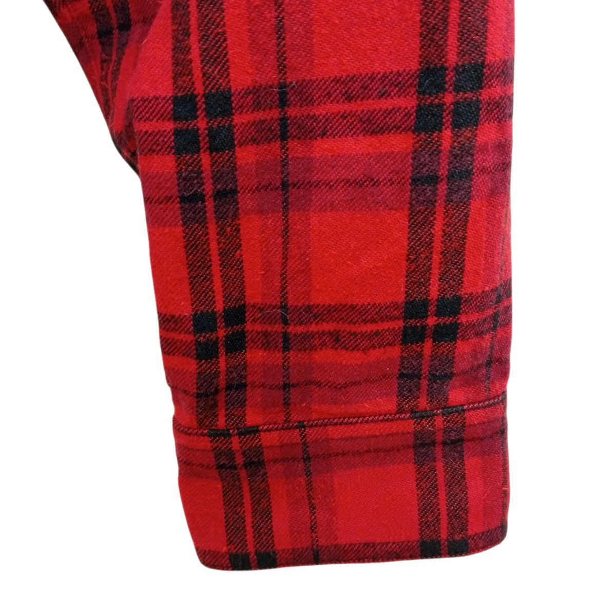 Off-White Arrow Patched Flannnel Check Oversized Shirt Red - Pre-owned