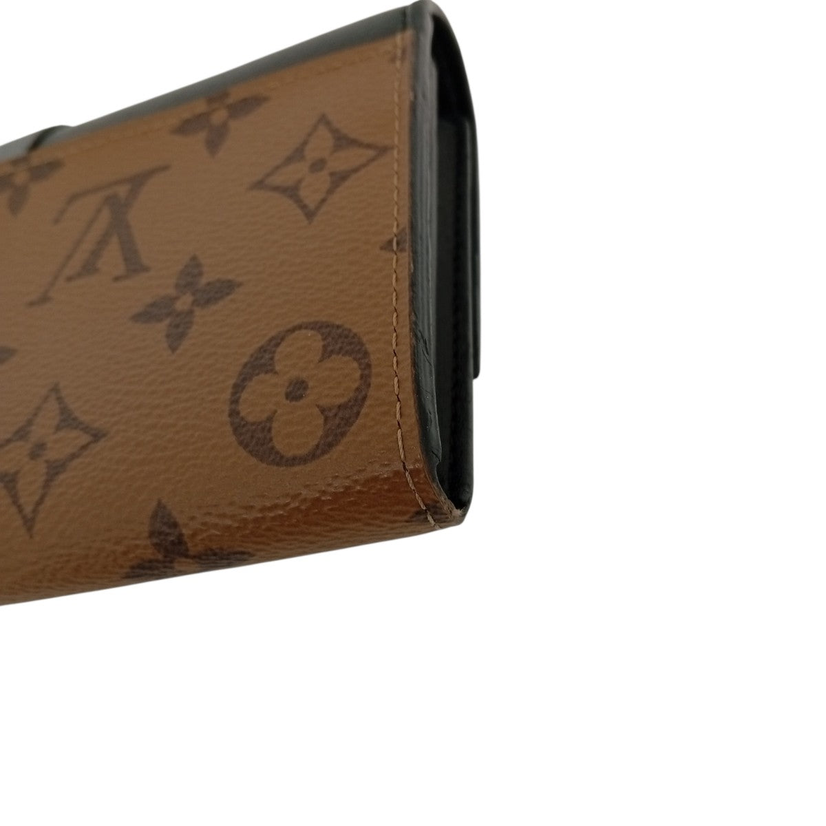 Louis Vuitton Portefeuil Sarah Long Wallet Black / Brown - Pre-owned