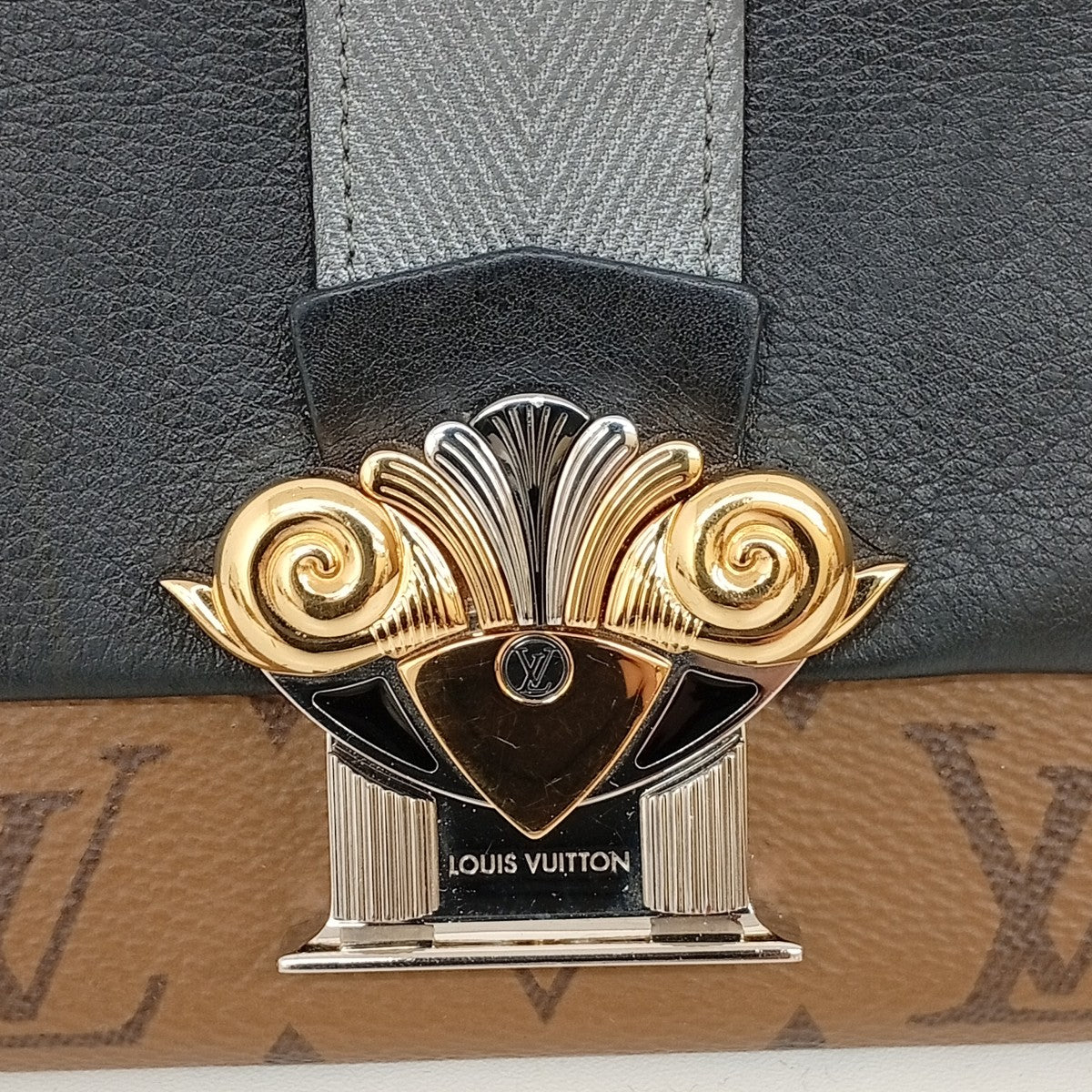 Louis Vuitton Portefeuil Sarah Long Wallet Black / Brown - Pre-owned