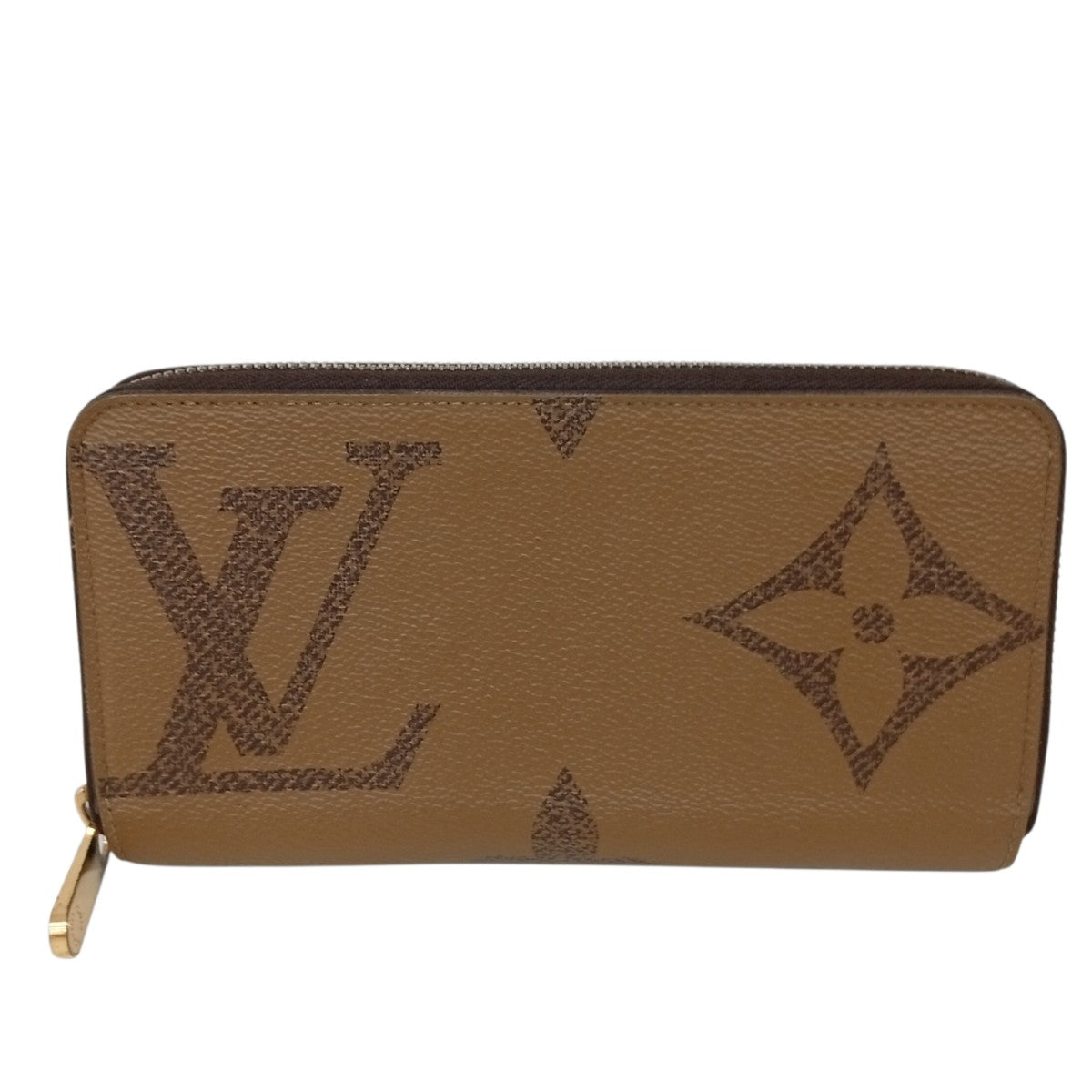 Louis Vuitton Zippy Wallet Monogram Giant Reverse Long Wallet Beige - Pre-owned