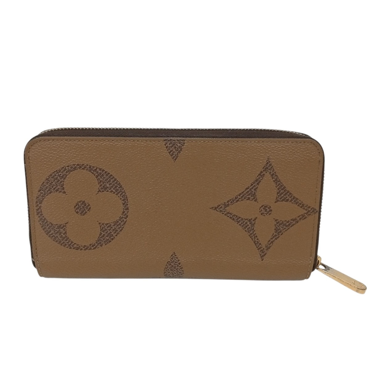 Louis Vuitton Zippy Wallet Monogram Giant Reverse Long Wallet Beige - Pre-owned