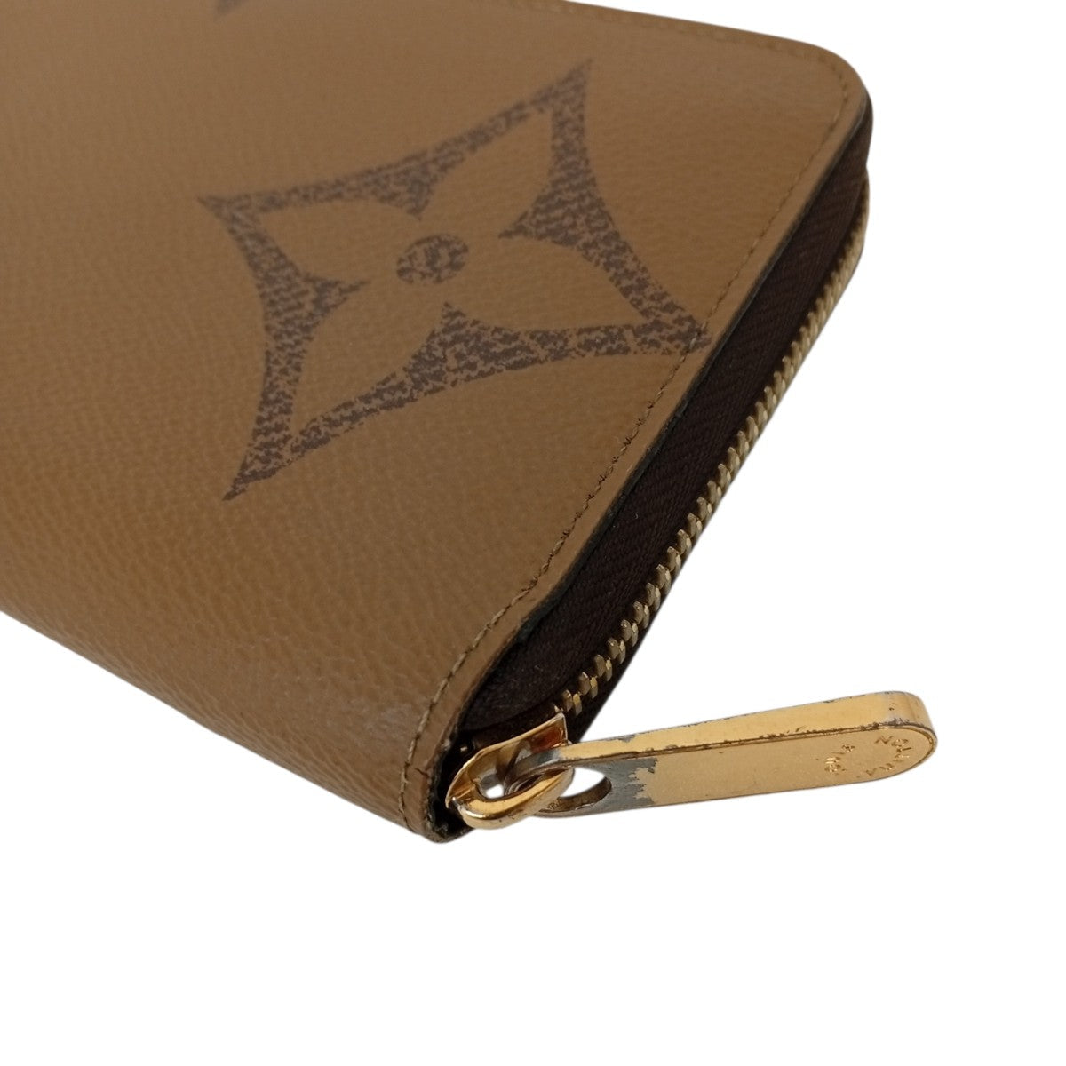 Louis Vuitton Zippy Wallet Monogram Giant Reverse Long Wallet Beige - Pre-owned