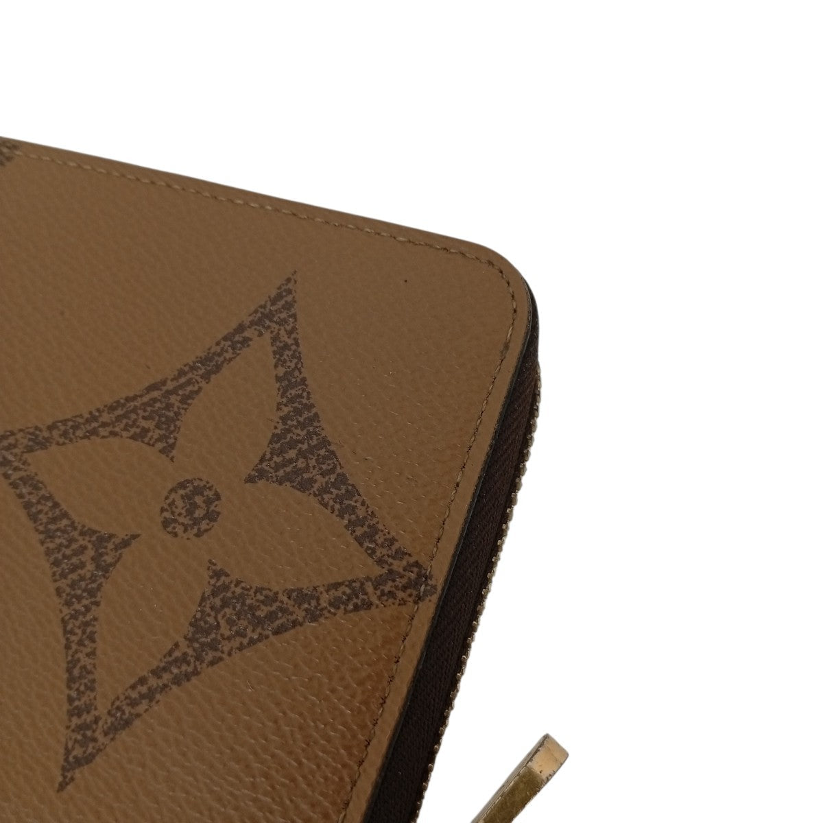 Louis Vuitton Zippy Wallet Monogram Giant Reverse Long Wallet Beige - Pre-owned