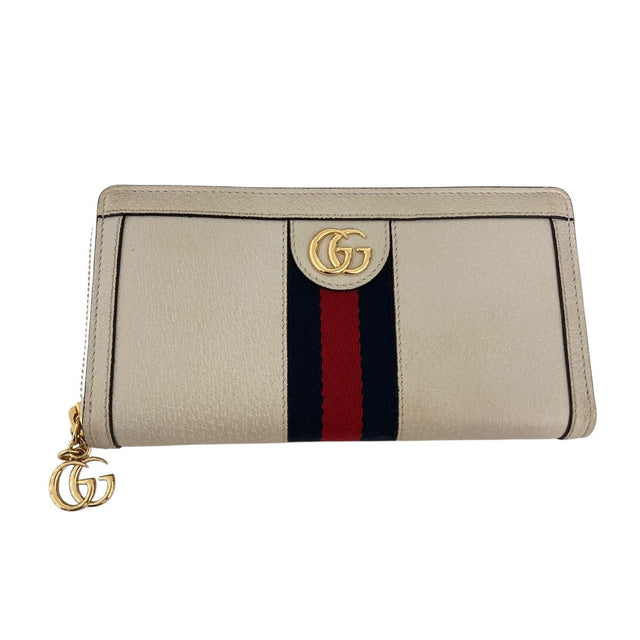 Gucci Long Wallet Beige / Navy - Pre-owned