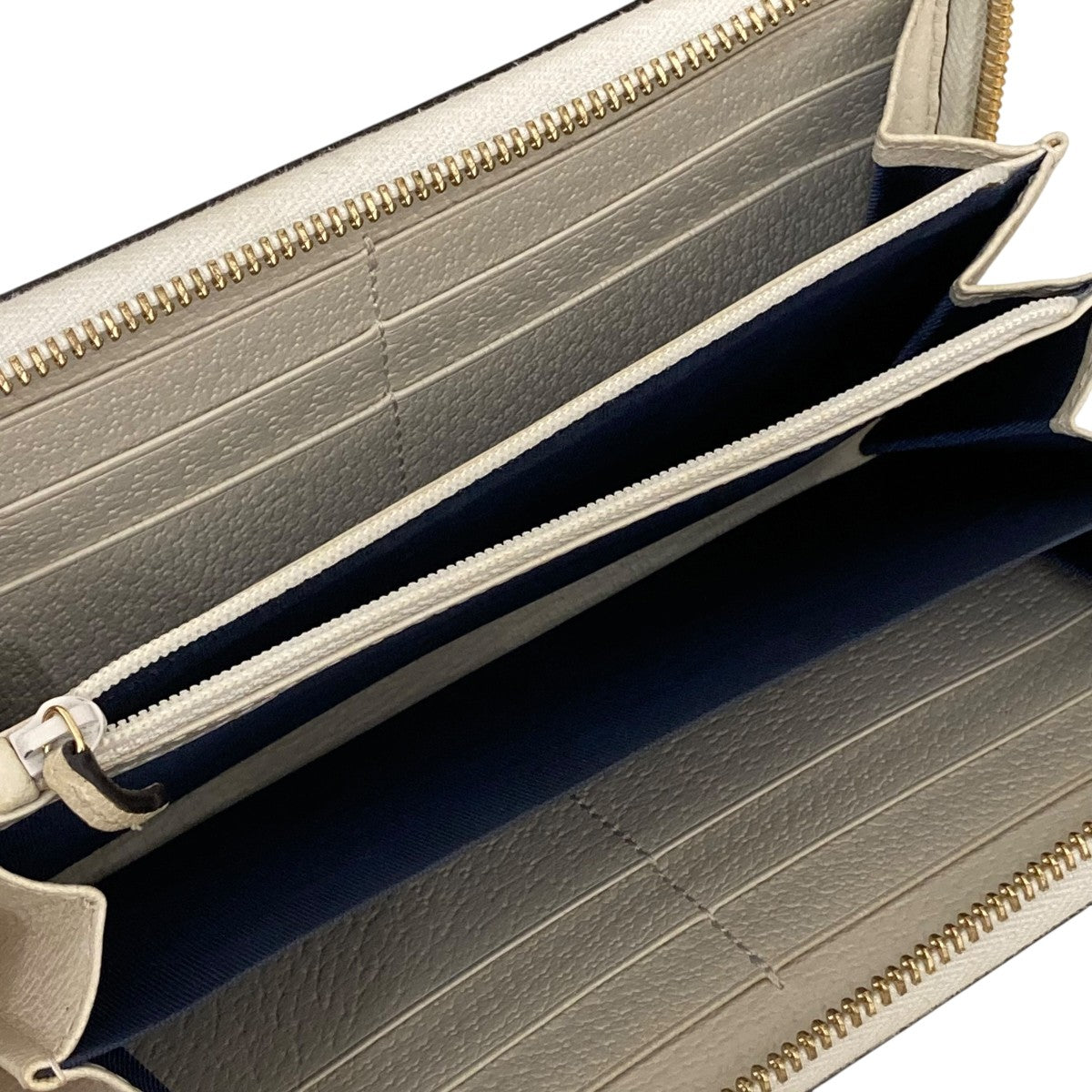 Gucci Long Wallet Beige / Navy - Pre-owned