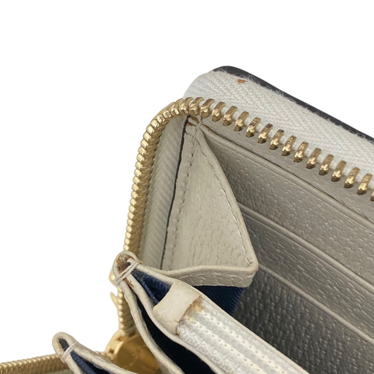 Gucci Long Wallet Beige / Navy - Pre-owned