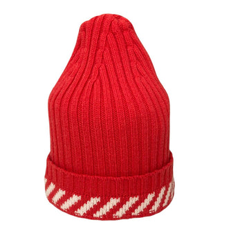 Off-White Cashmere Knit Cap Bias Orange - Pre-owned