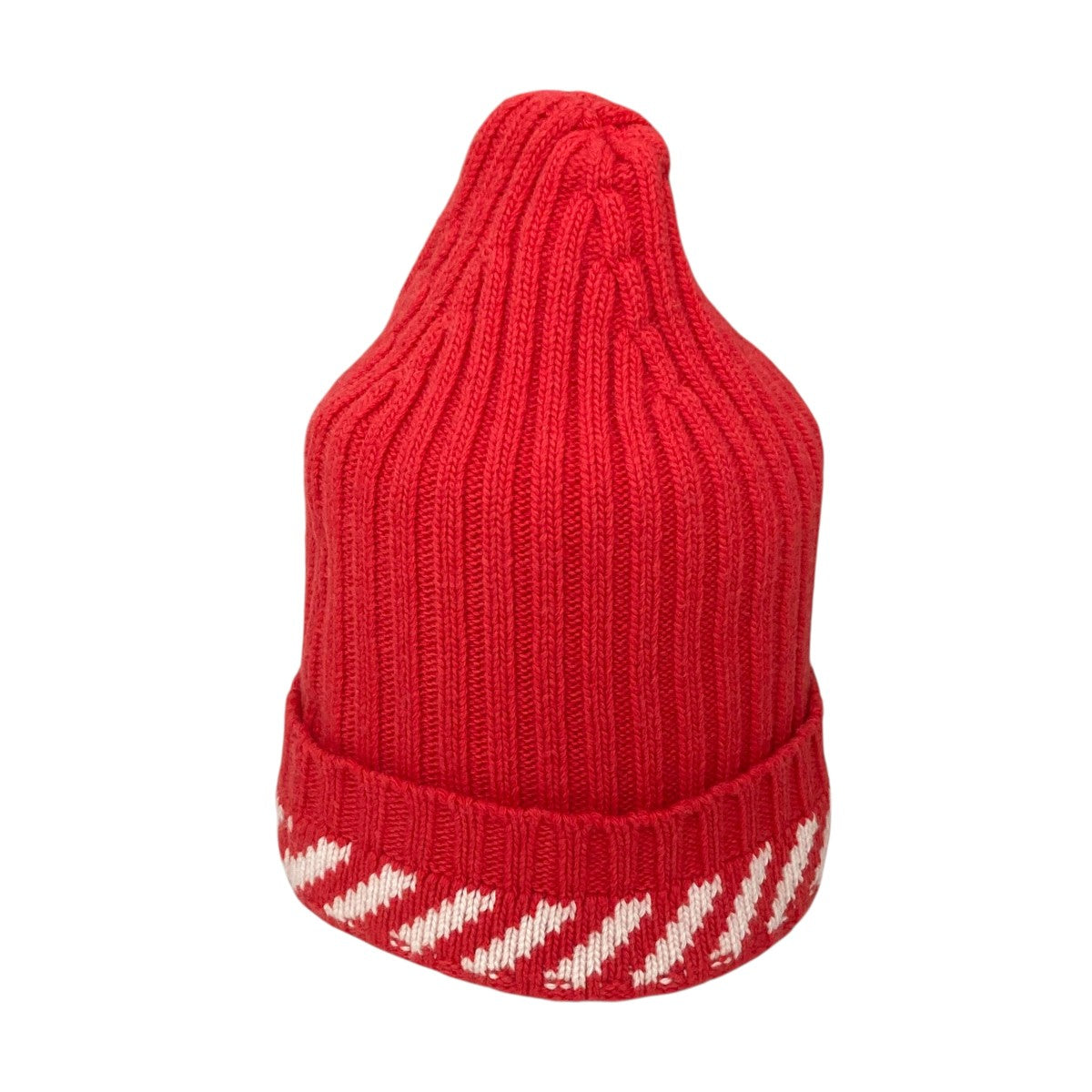 Off-White Cashmere Knit Cap Bias Orange - Pre-owned