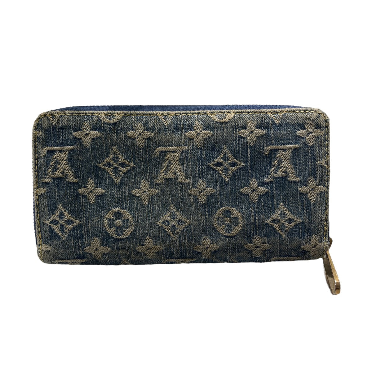 Louis Vuitton Zippy Wallet Monogram Denim Long Wallet Indigo - Pre-owned