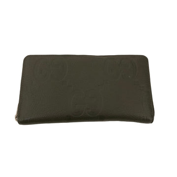 Gucci Jumbo GG Zippy Wallet Long Wallet Green - Pre-owned