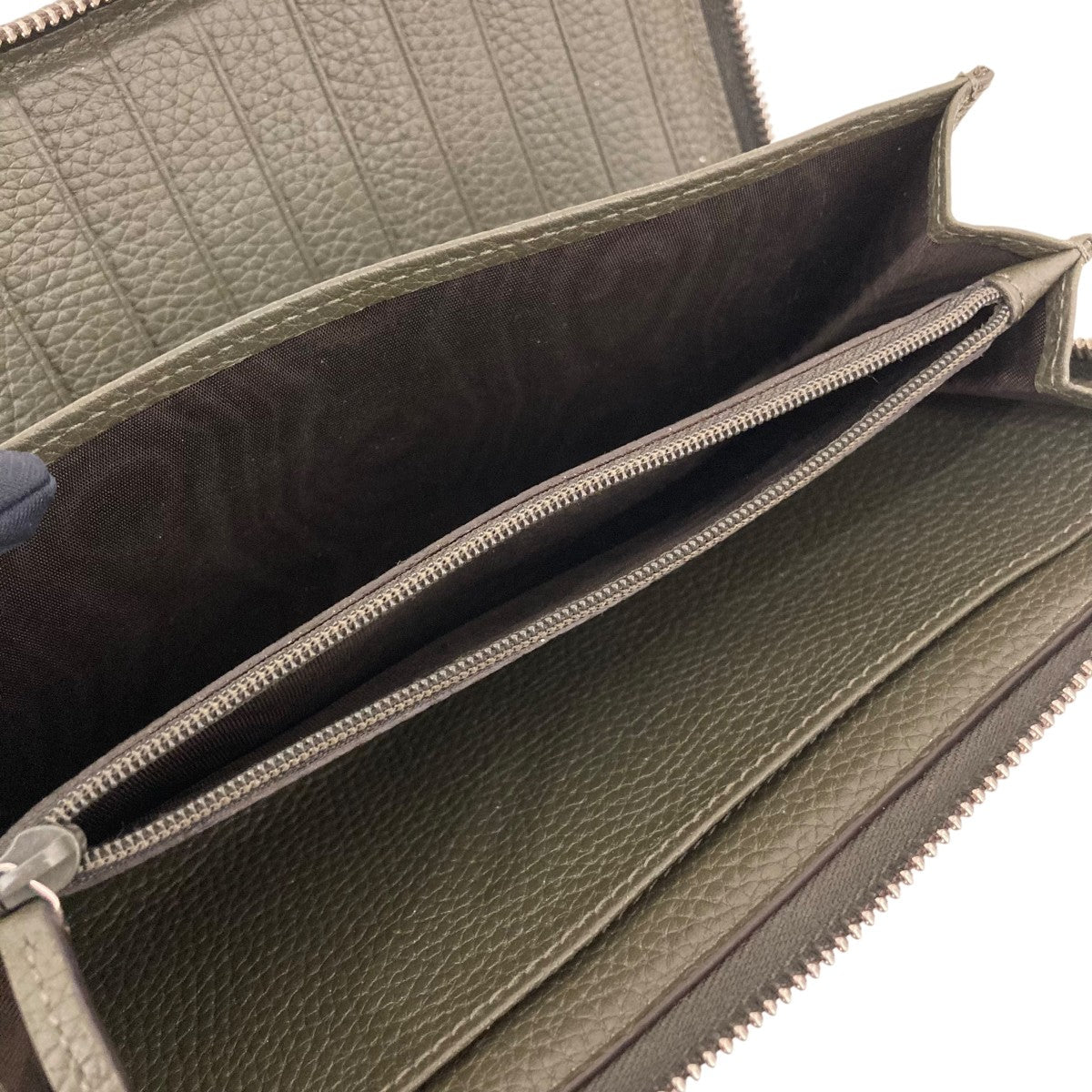 Gucci Jumbo GG Zippy Wallet Long Wallet Green - Pre-owned