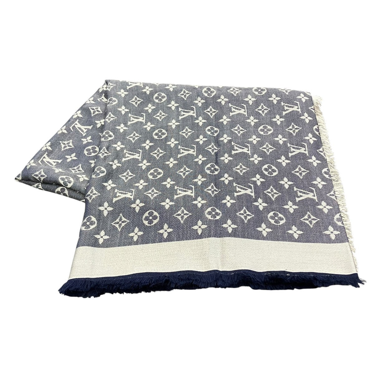 Louis Vuitton Shawl Monogram Denim Navy / Silver - Pre-owned