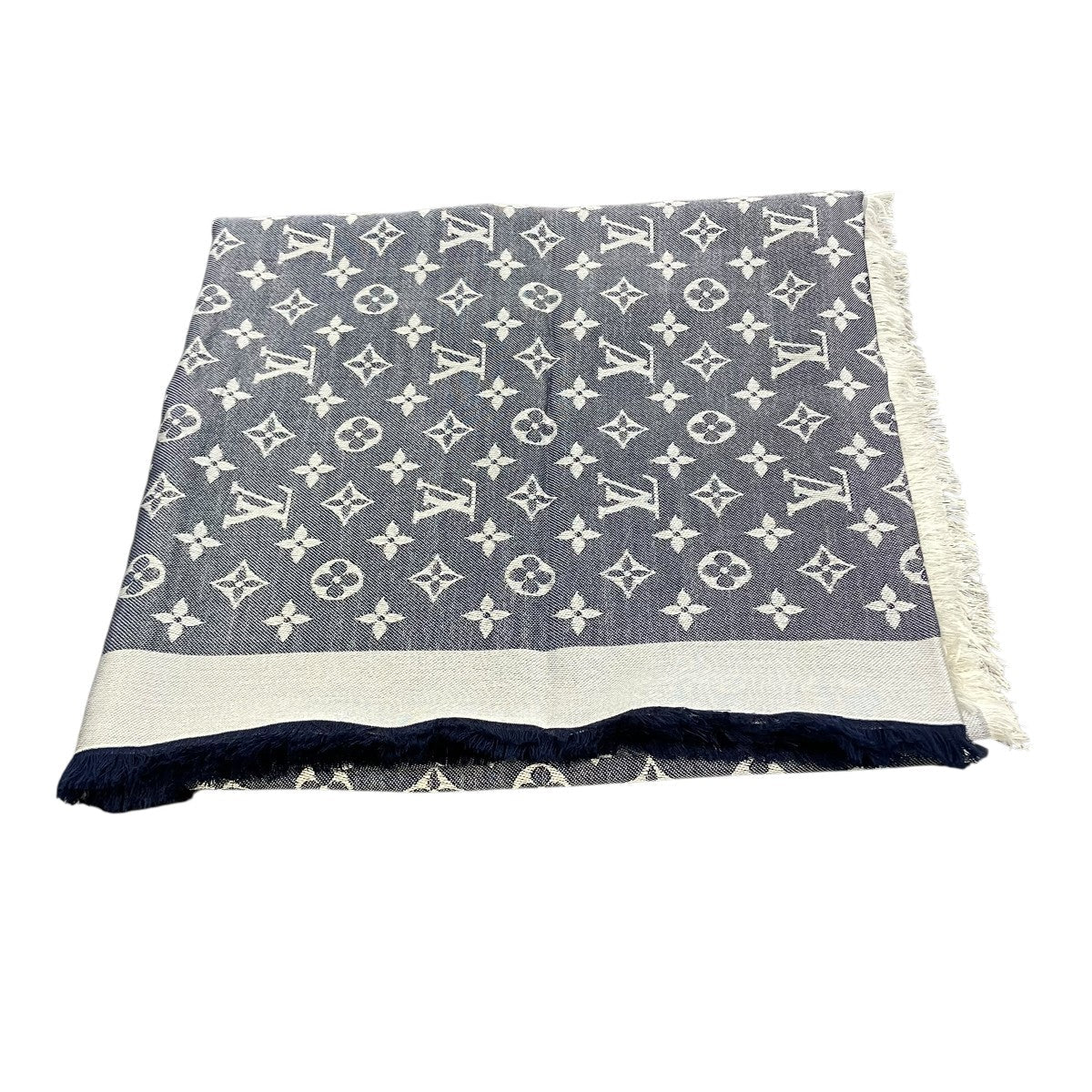 Louis Vuitton Shawl Monogram Denim Navy / Silver - Pre-owned