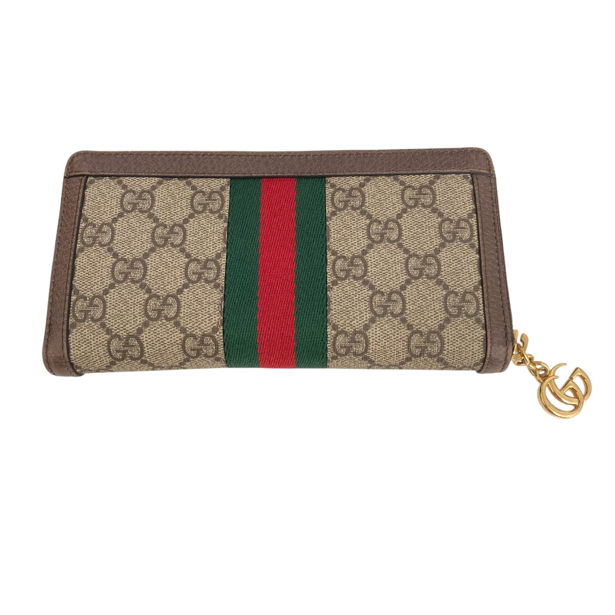 Gucci Ophidia GG Supreme Sherry Line Long Wallet Beige - Pre-owned