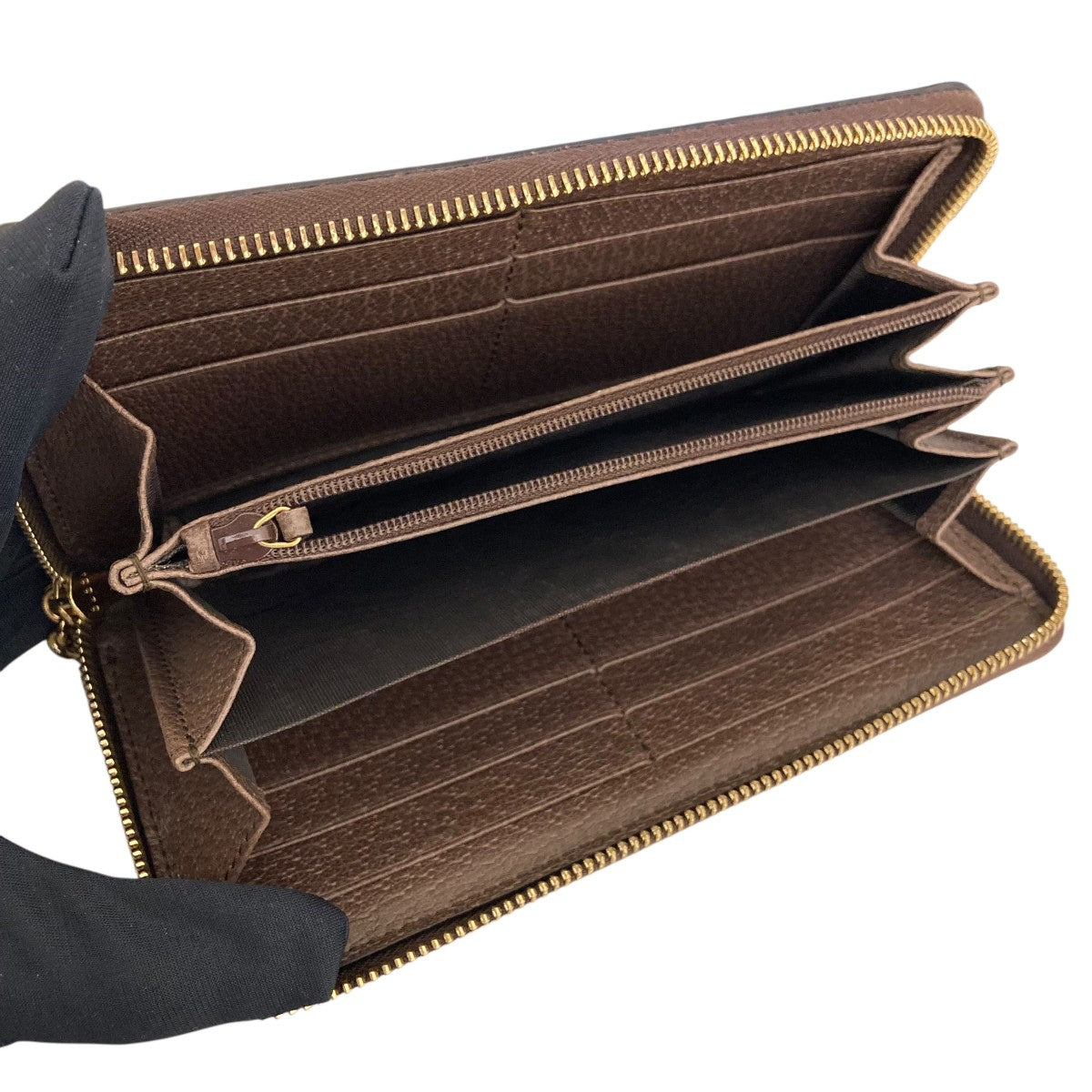 Gucci Ophidia GG Supreme Sherry Line Long Wallet Beige - Pre-owned