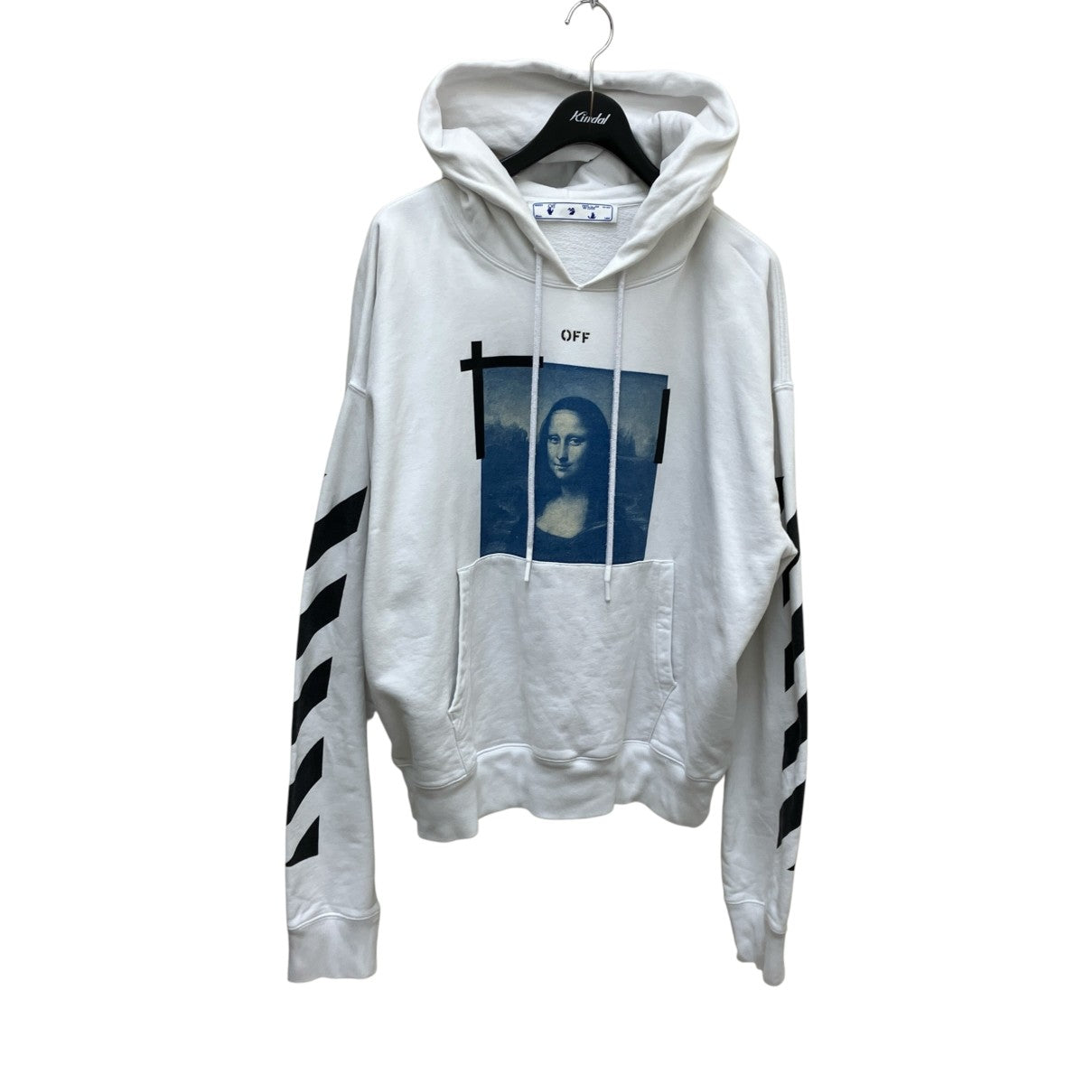 Off-White Blue Mona Lisa Over Hoodie Sweatshirt Hoodie White - Pre-owned