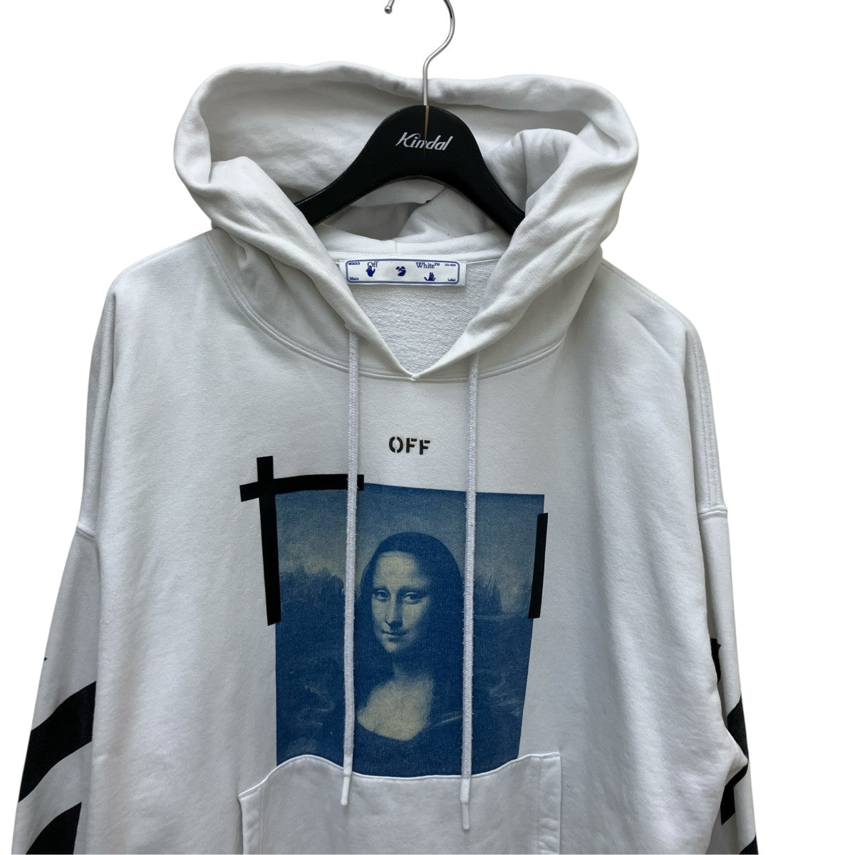 Off-White Blue Mona Lisa Over Hoodie Sweatshirt Hoodie White - Pre-owned
