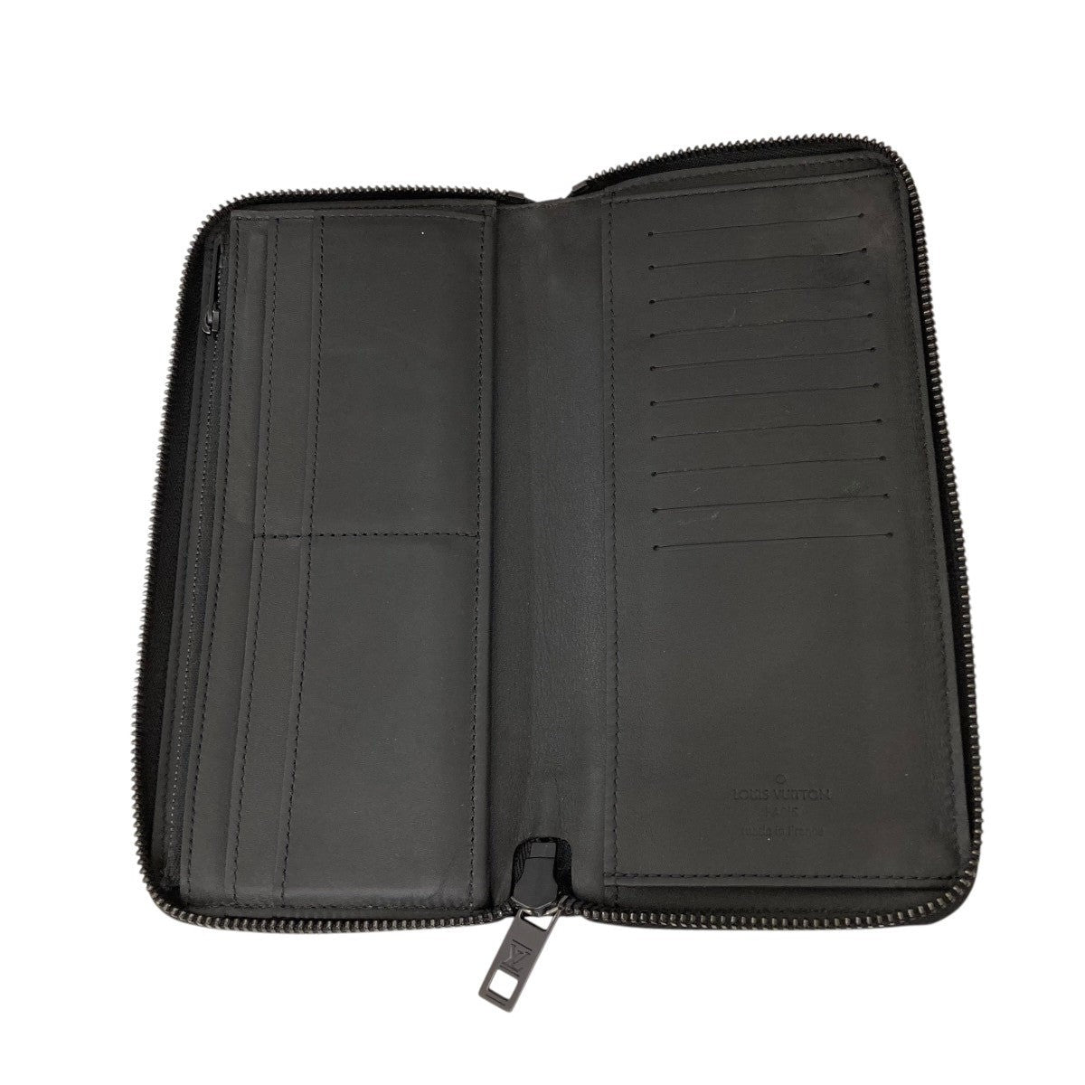 Louis Vuitton Zippy Wallet Vertical Long Wallet Black - Pre-owned