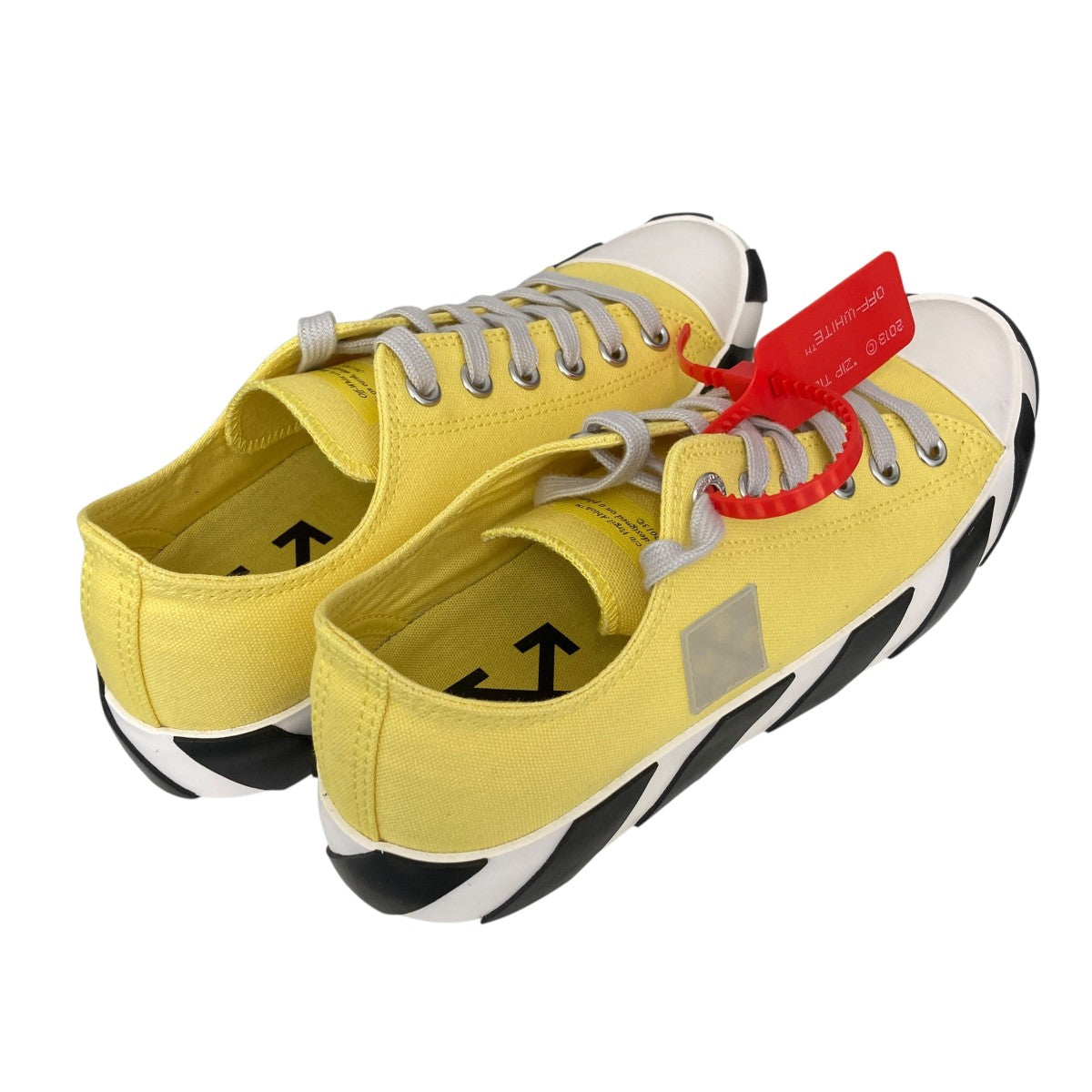 Off-White Vulc Low Top Logo Stripes Sneaker Sneakers Yellow/White - Pre-owned