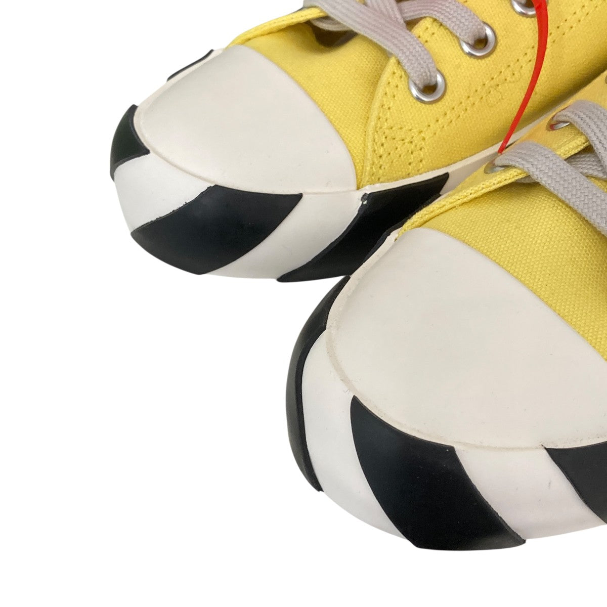 Off-White Vulc Low Top Logo Stripes Sneaker Sneakers Yellow/White - Pre-owned