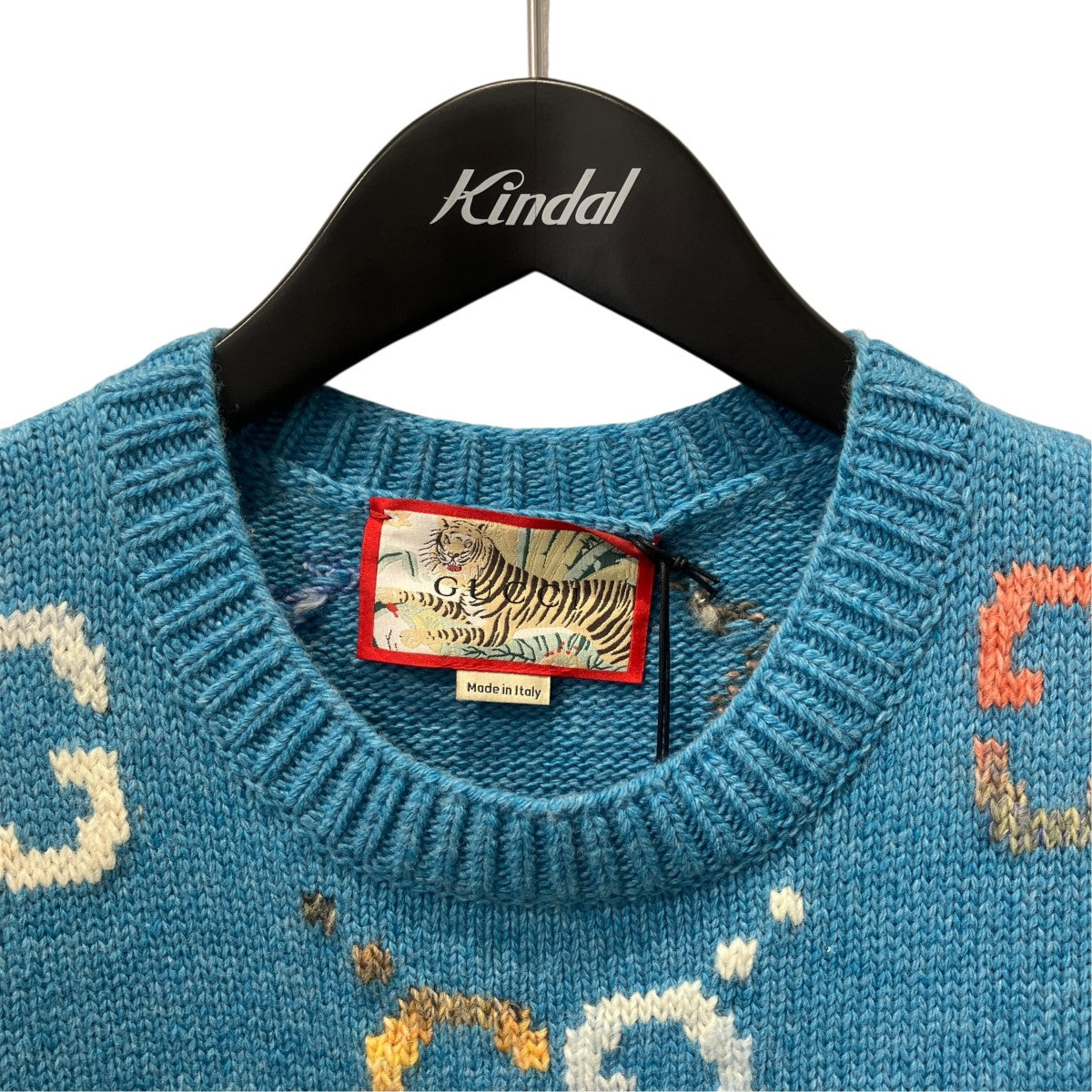 Gucci Tiger GG Jacquard Wool Sweater Blue (SS22) - Pre-owned
