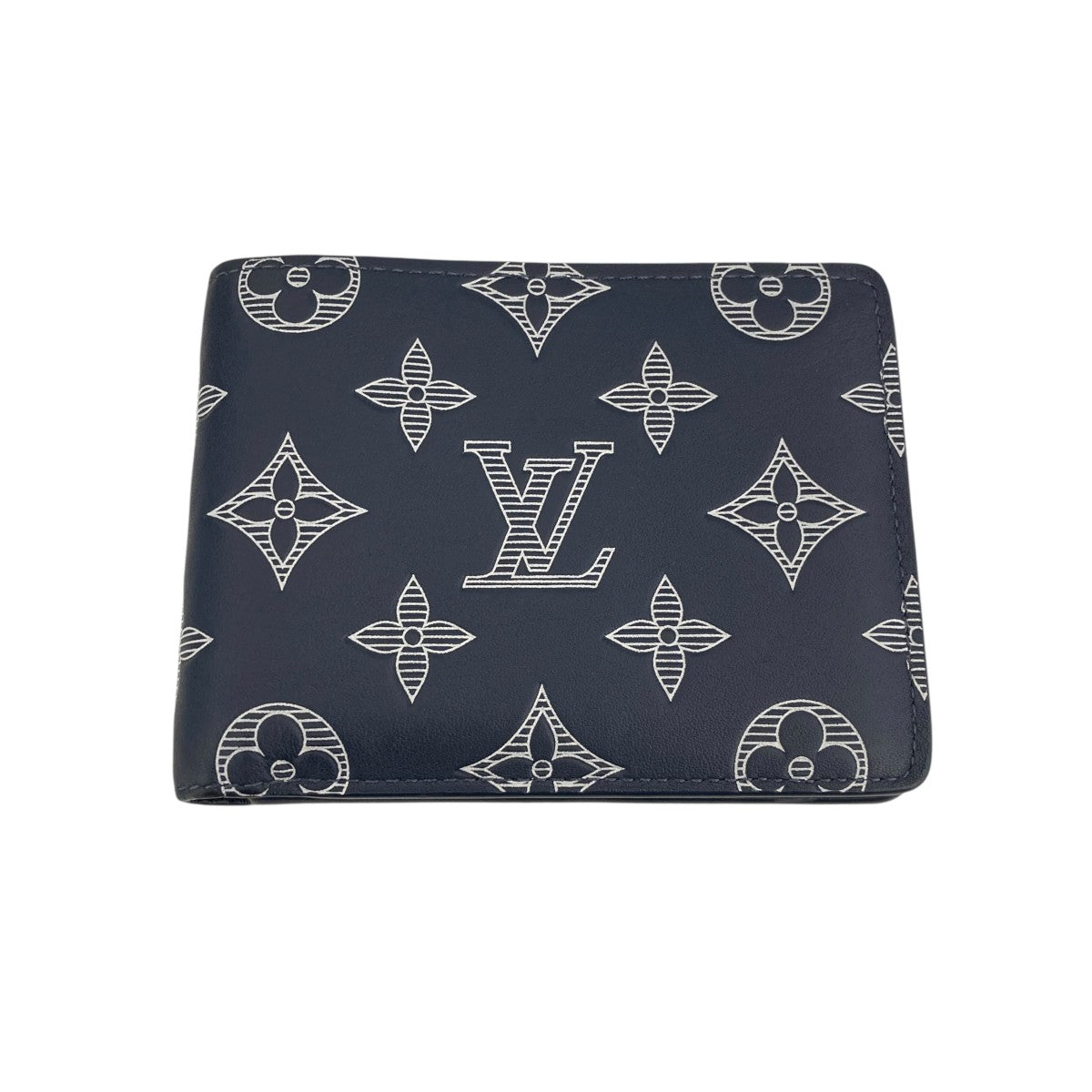 Louis Vuitton Portefeuille Multiple Wallet Navy - Pre-owned