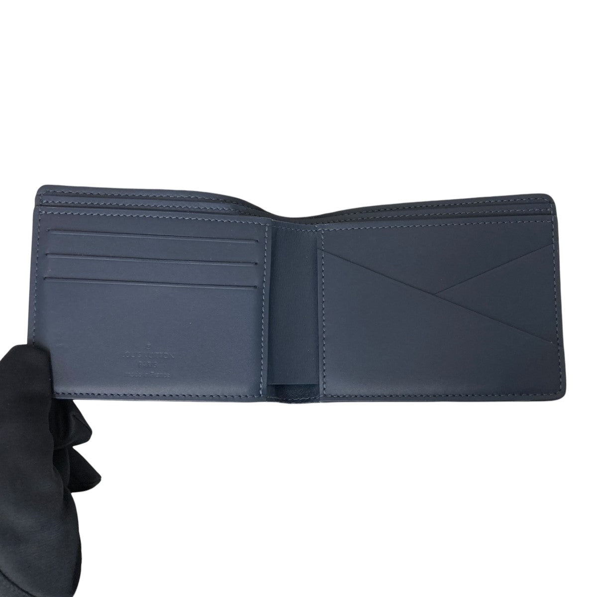 Louis Vuitton Portefeuille Multiple Wallet Navy - Pre-owned