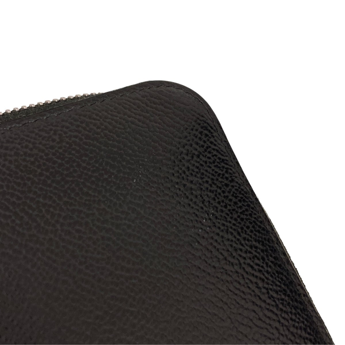 Prada Saffiano Triangle Zip Around Long Wallet Black - Pre-owned
