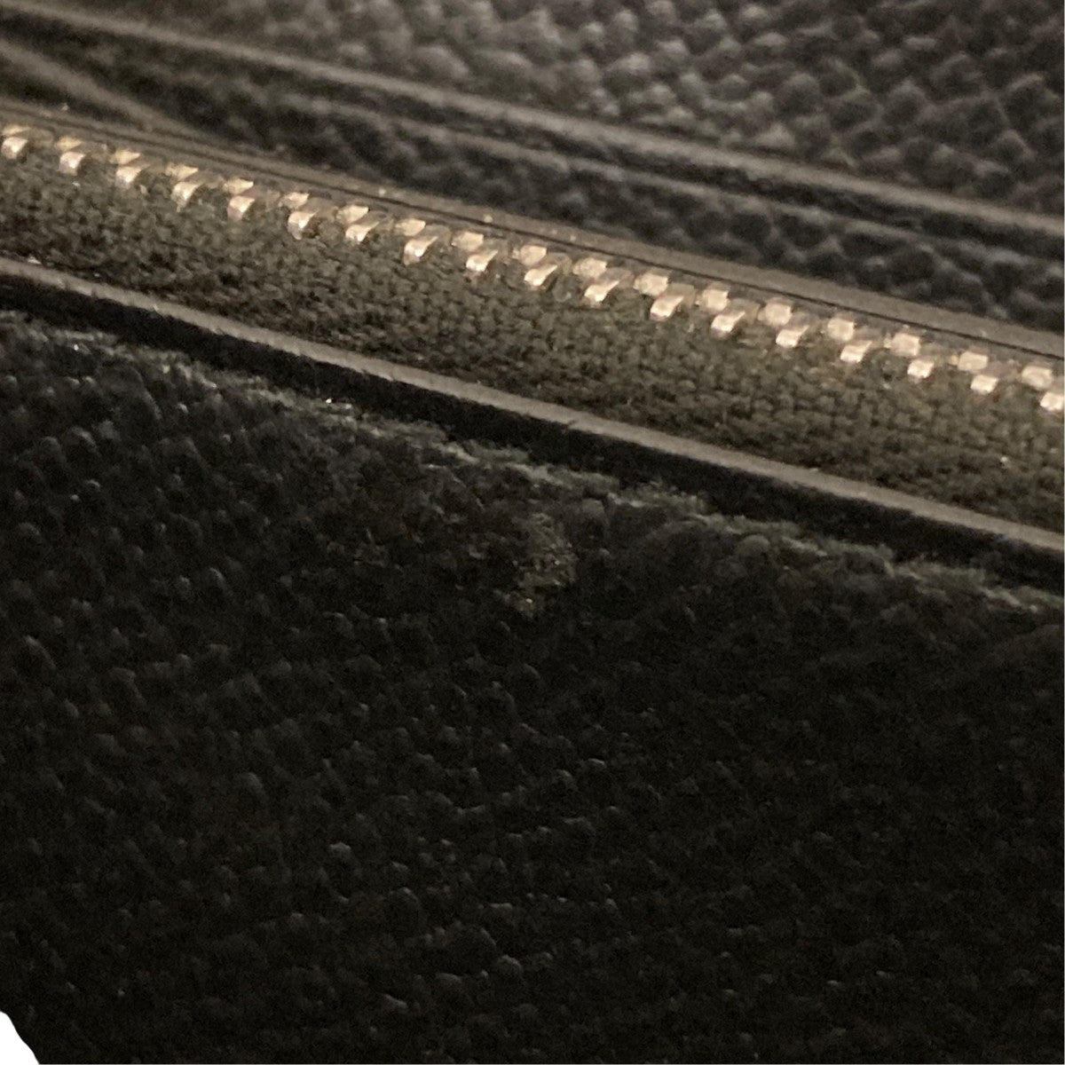 Prada Saffiano Triangle Zip Around Long Wallet Black - Pre-owned
